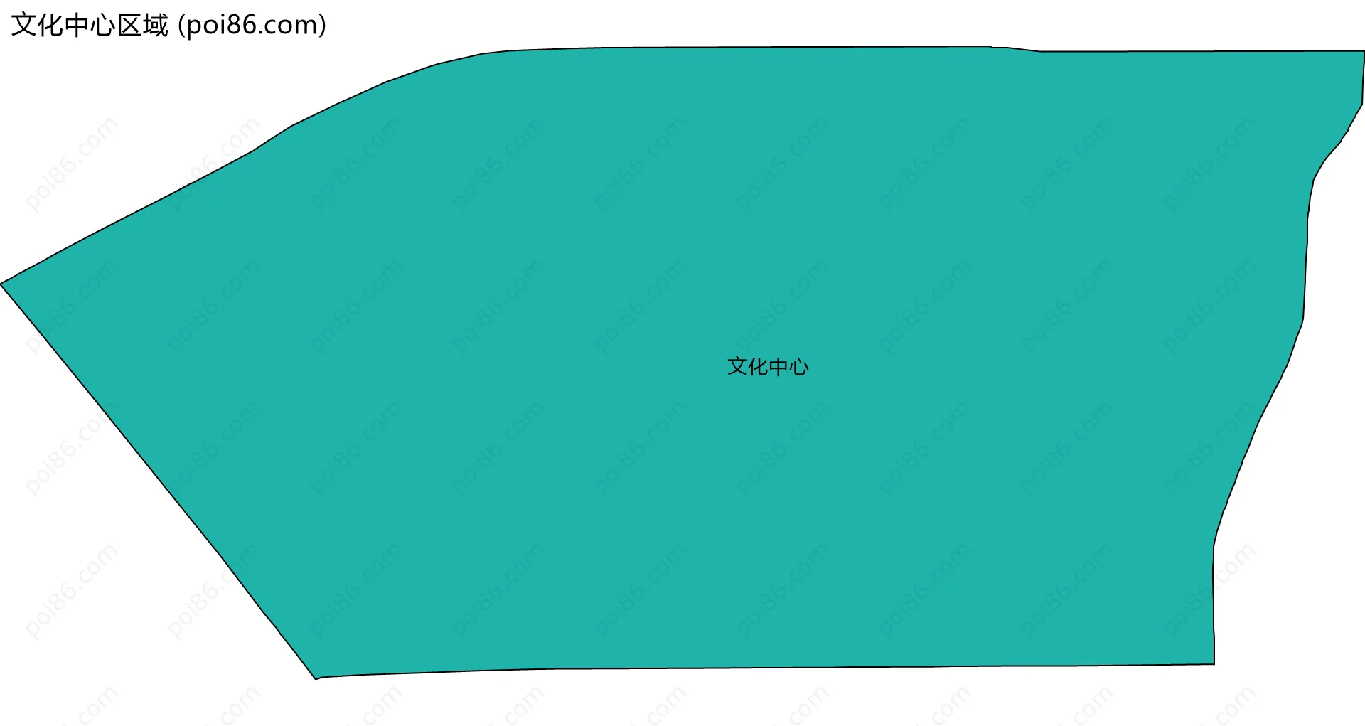 文化中心区域边界地图(五级行政区划)