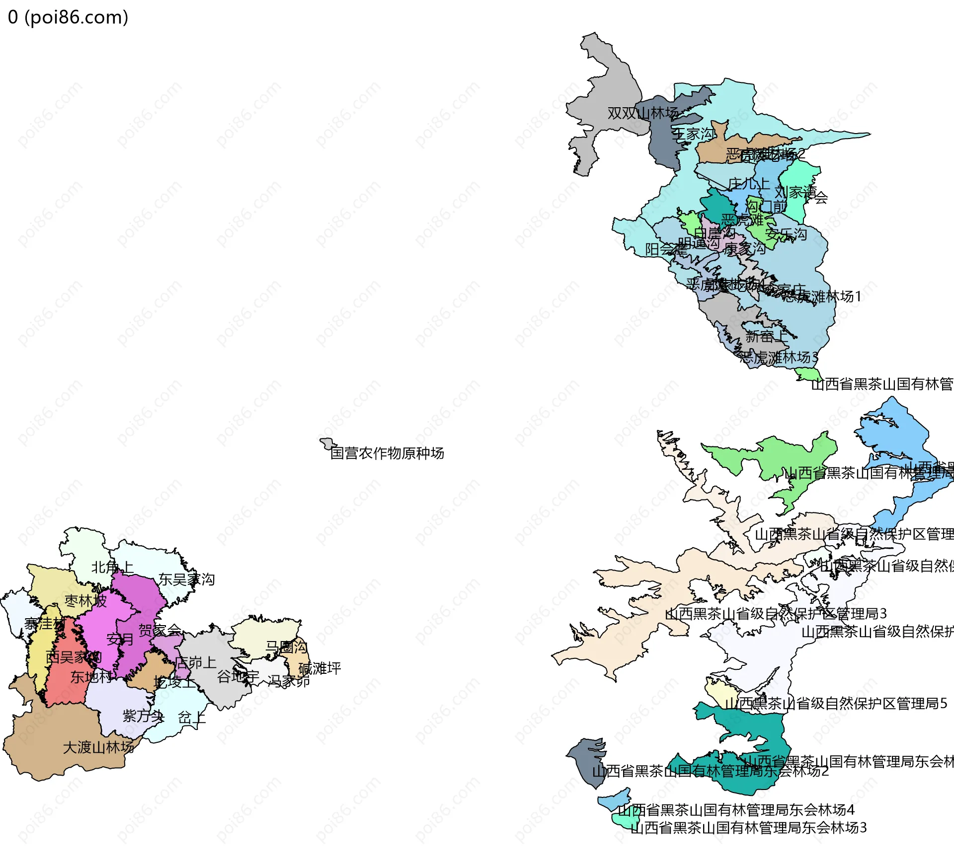 0边界地图(五级行政区划)