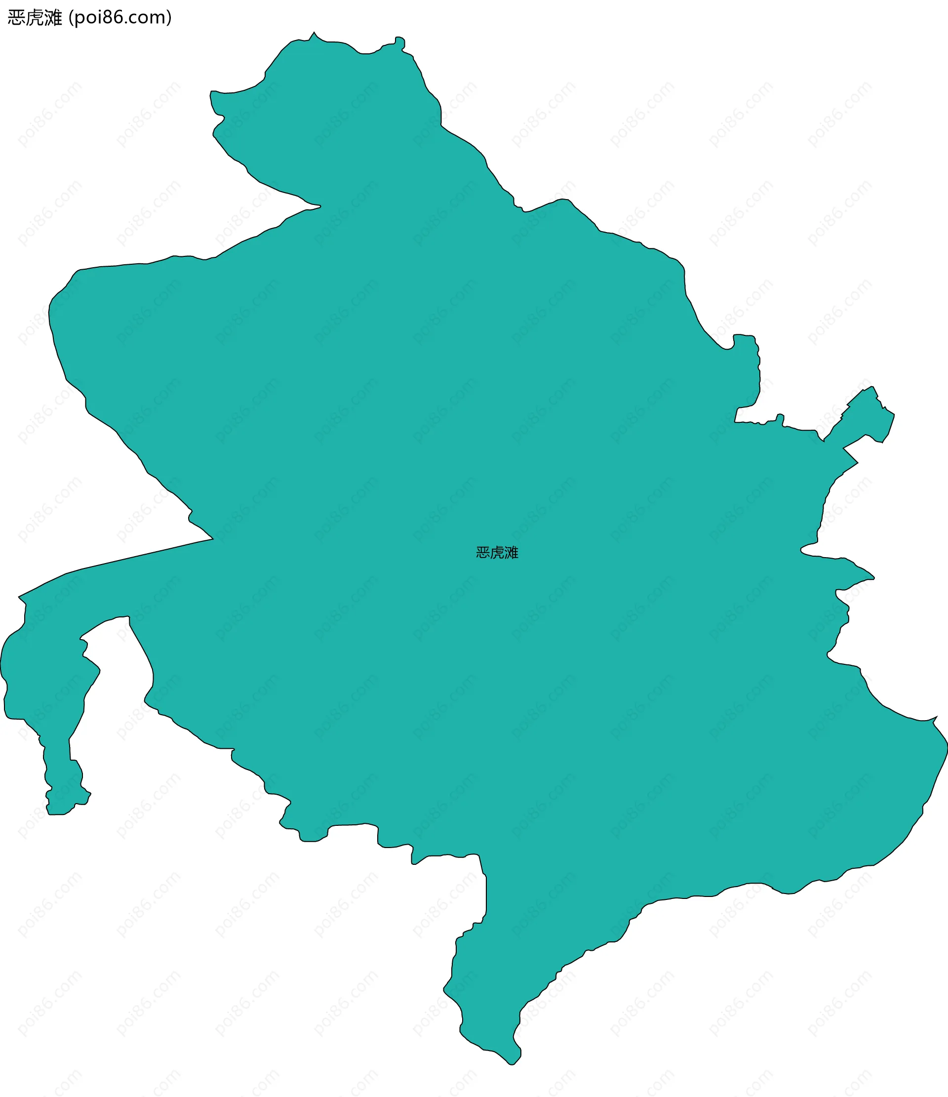 恶虎滩边界地图