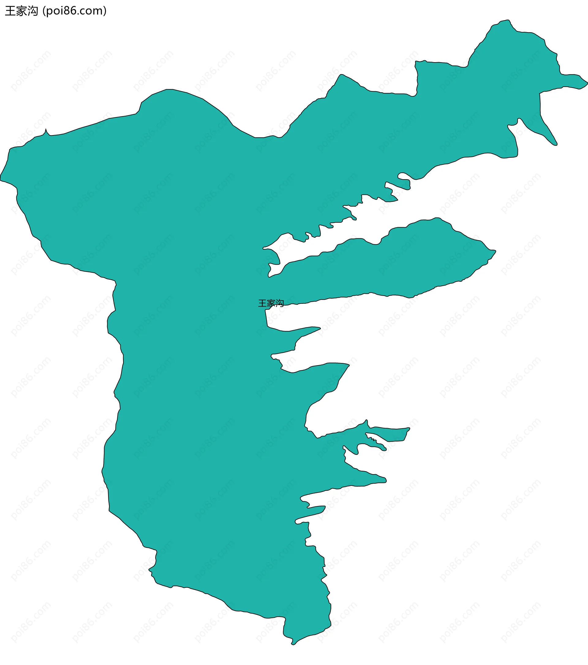 王家沟边界地图