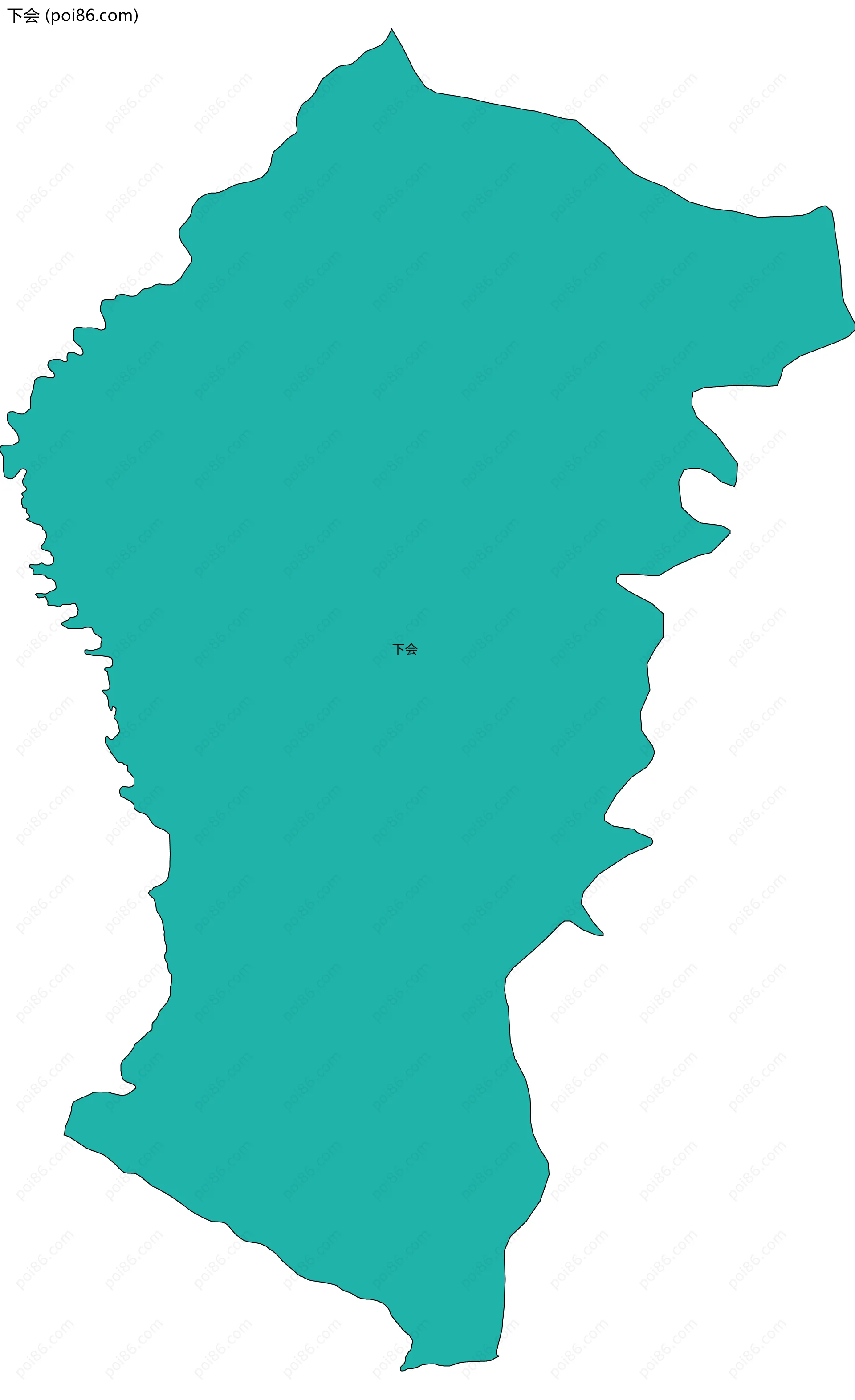 下会边界地图