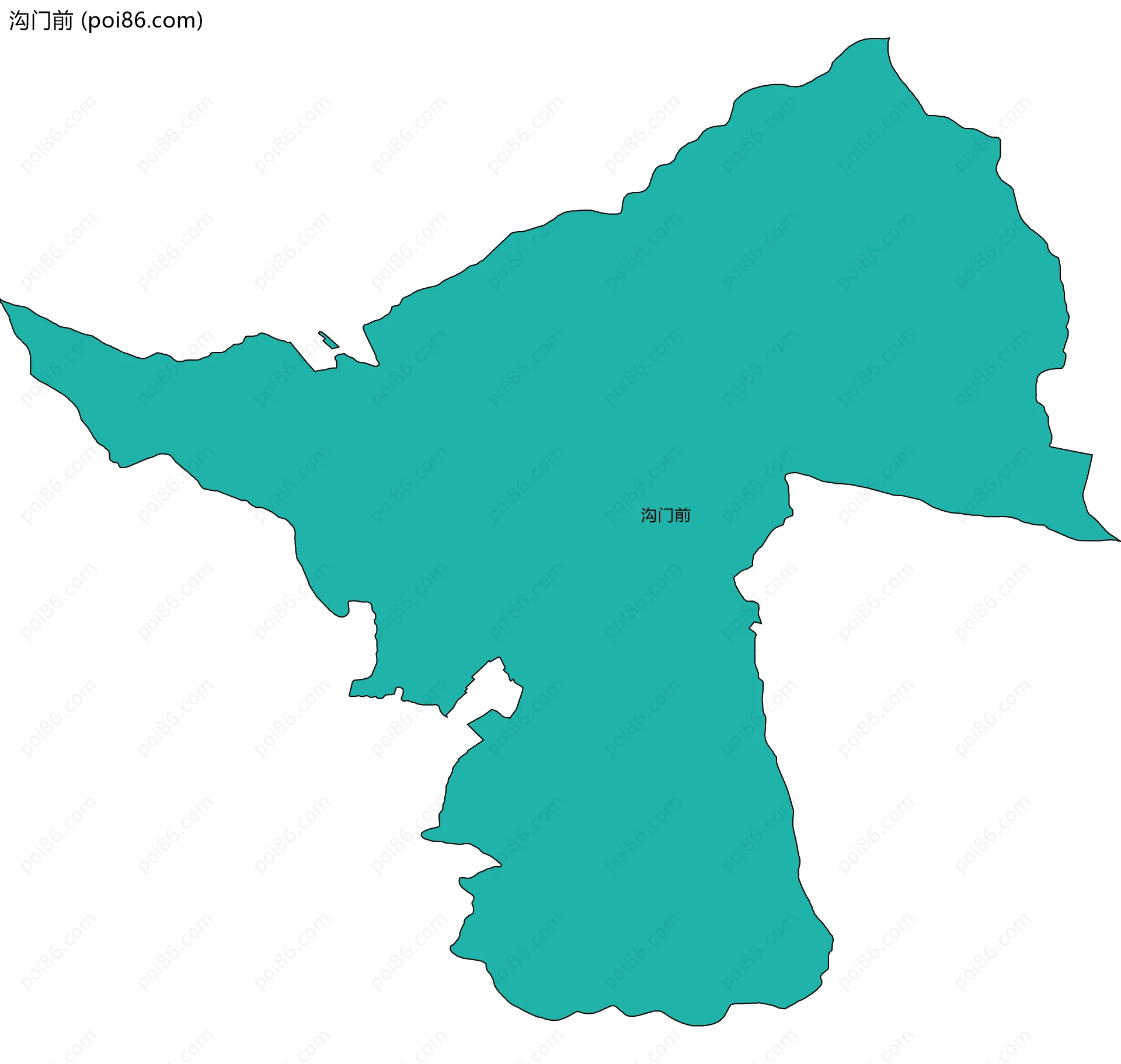 沟门前边界地图
