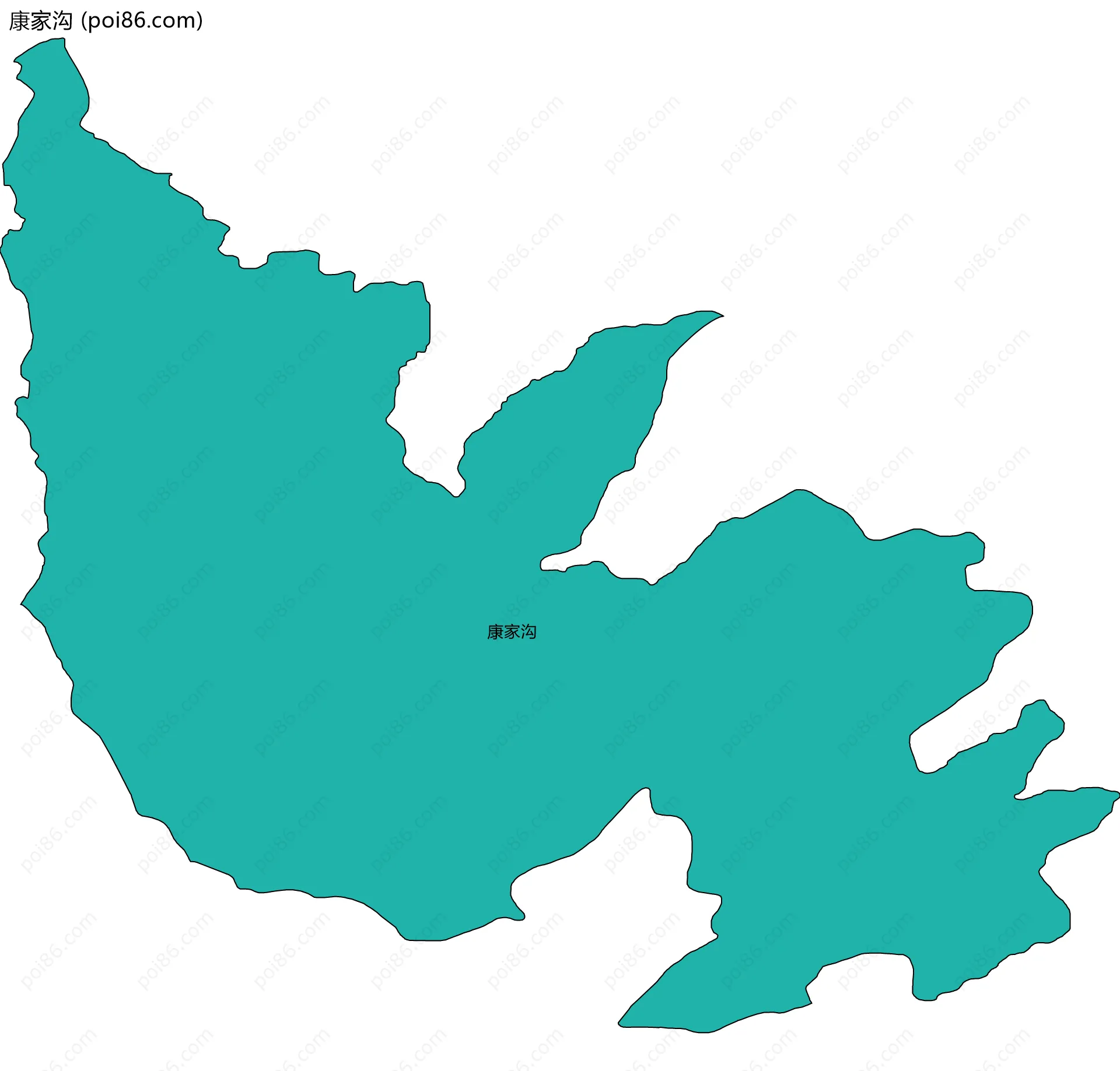 康家沟边界地图