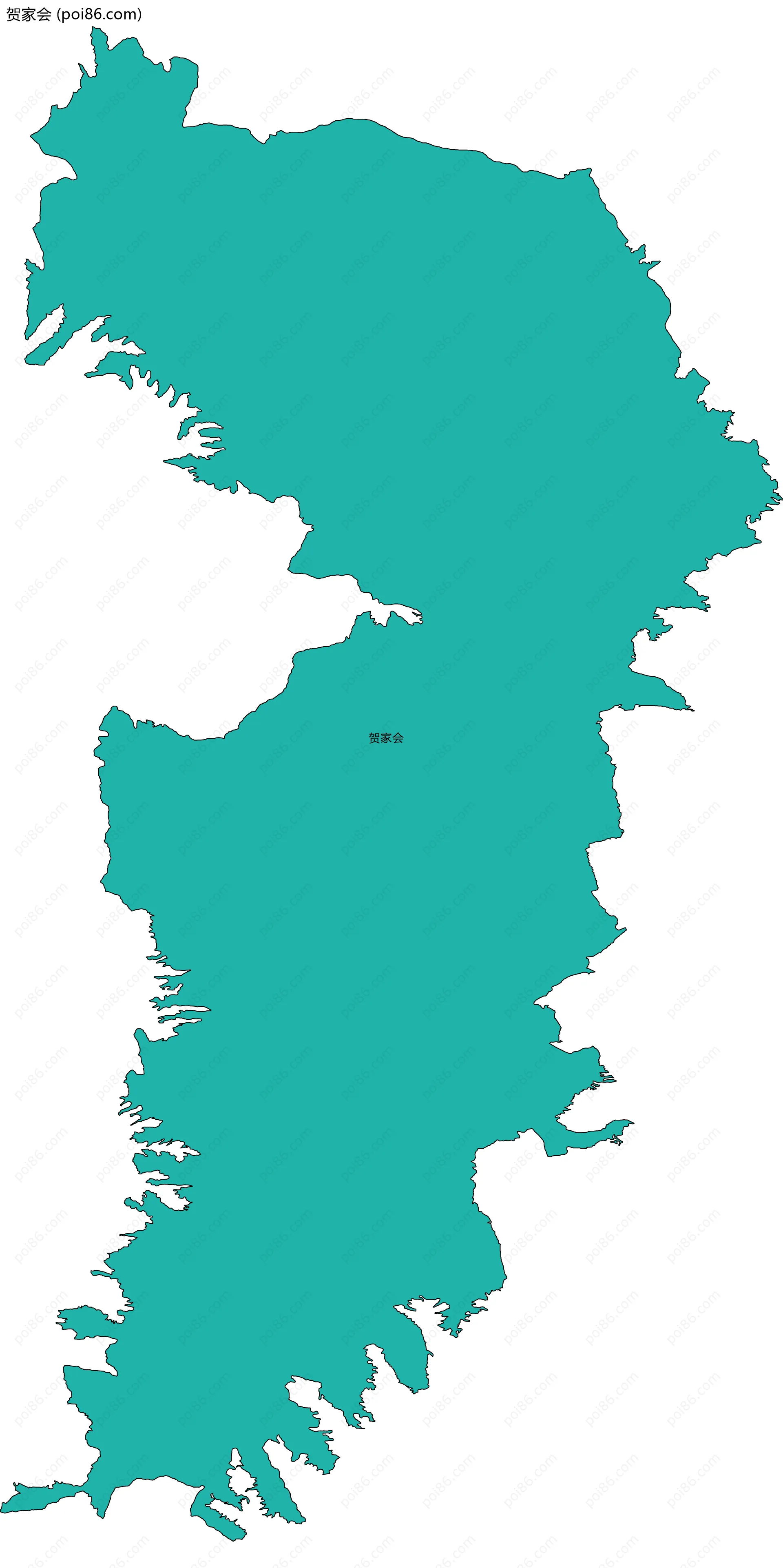 贺家会边界地图