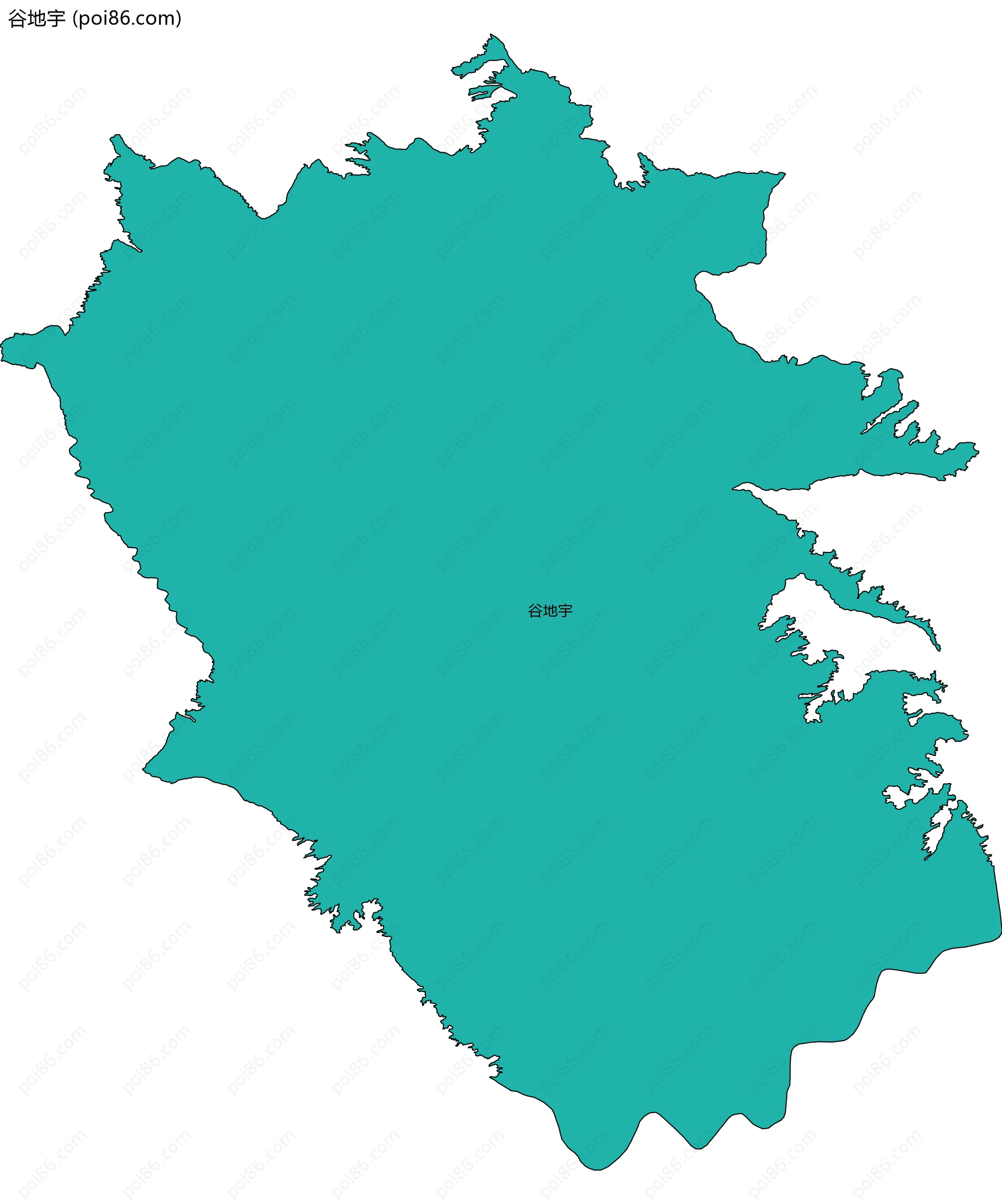 谷地宇边界地图