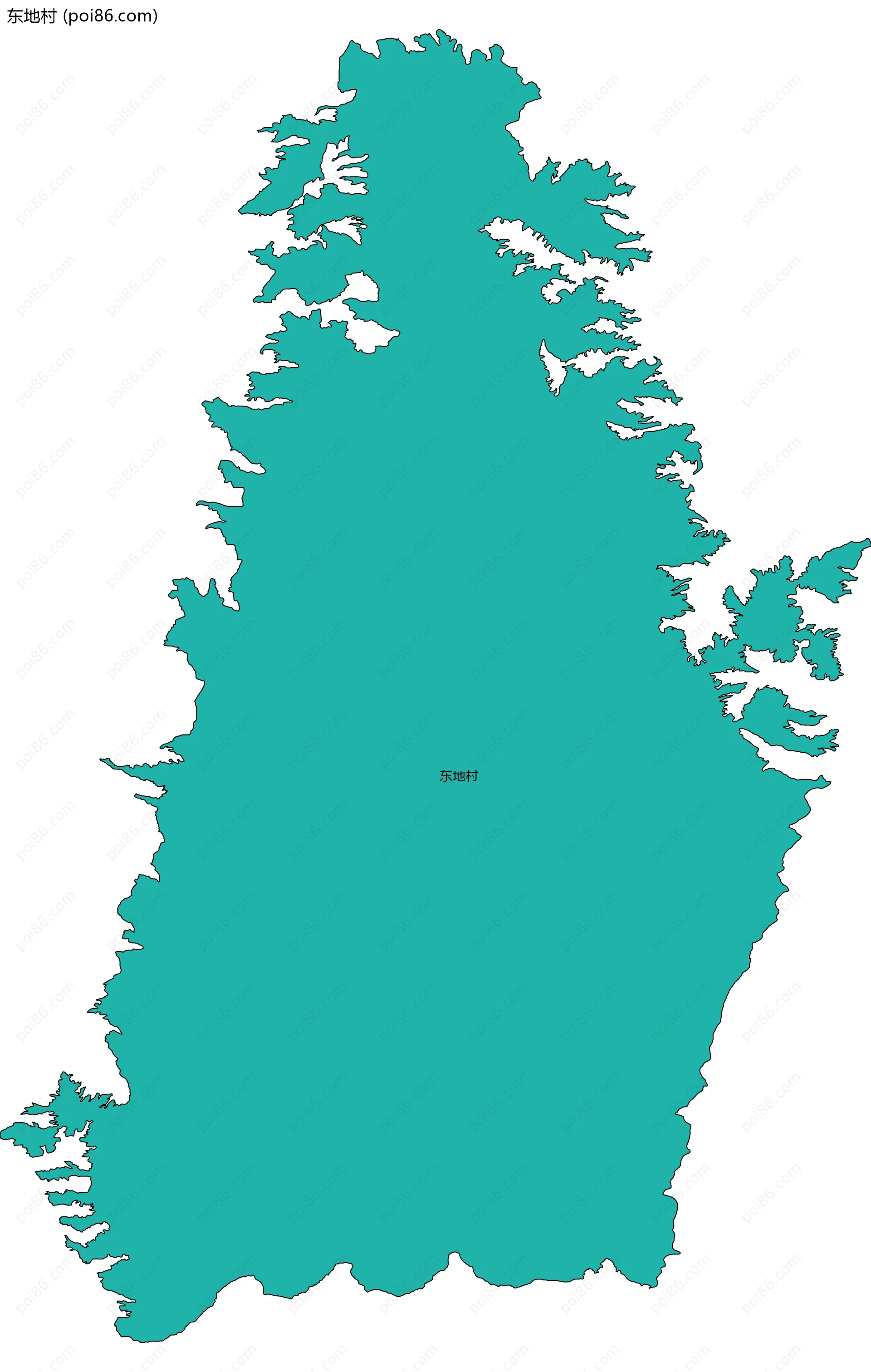 东地村边界地图