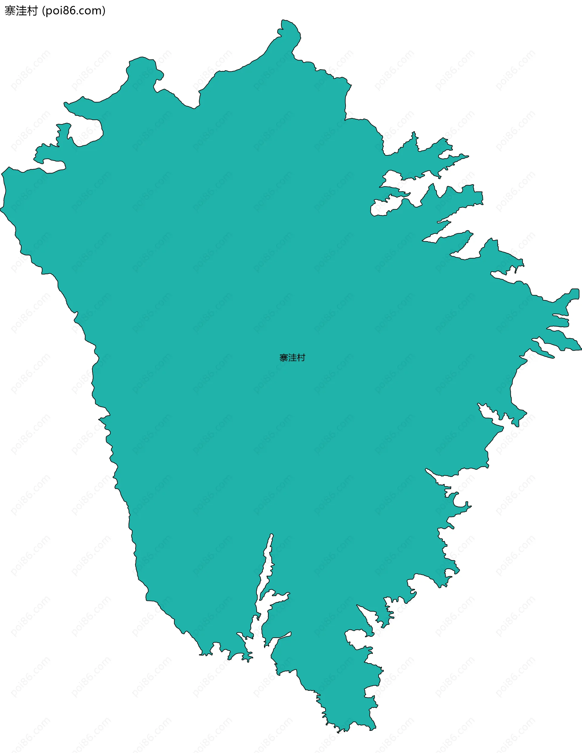 寨洼村边界地图