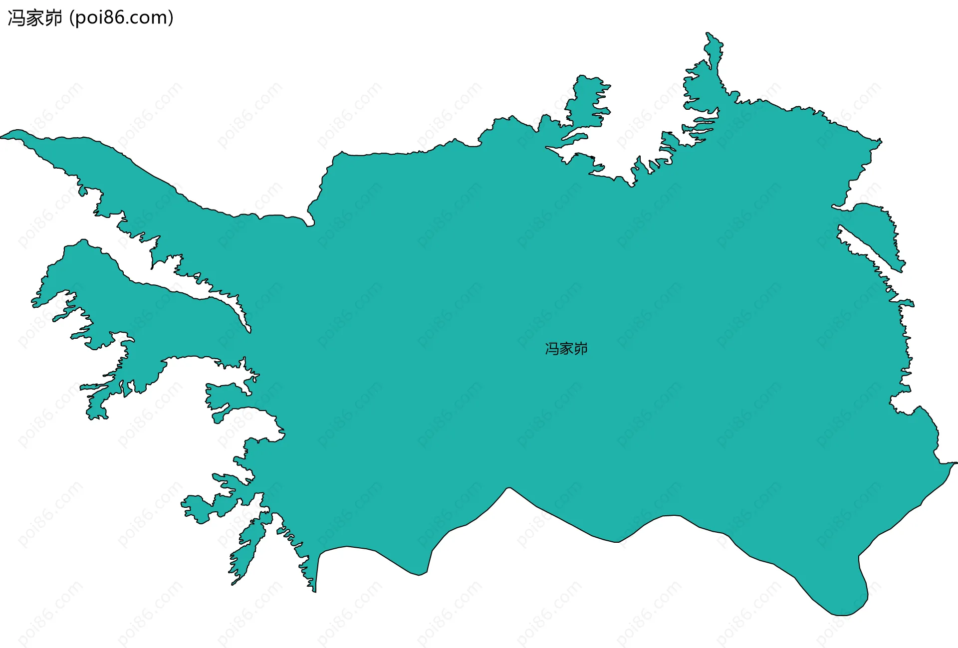 冯家峁边界地图