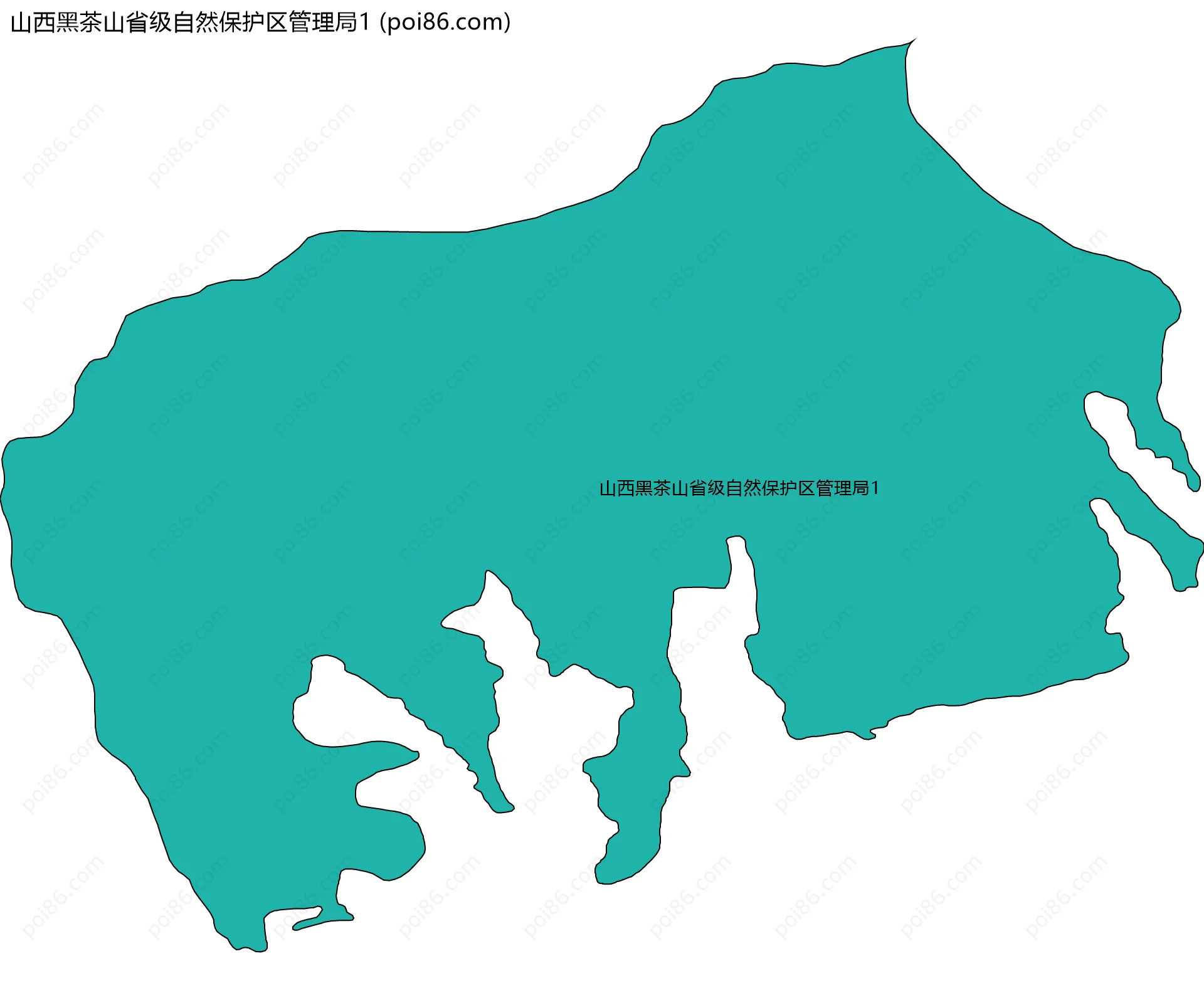 山西黑茶山省级自然保护区管理局1边界地图