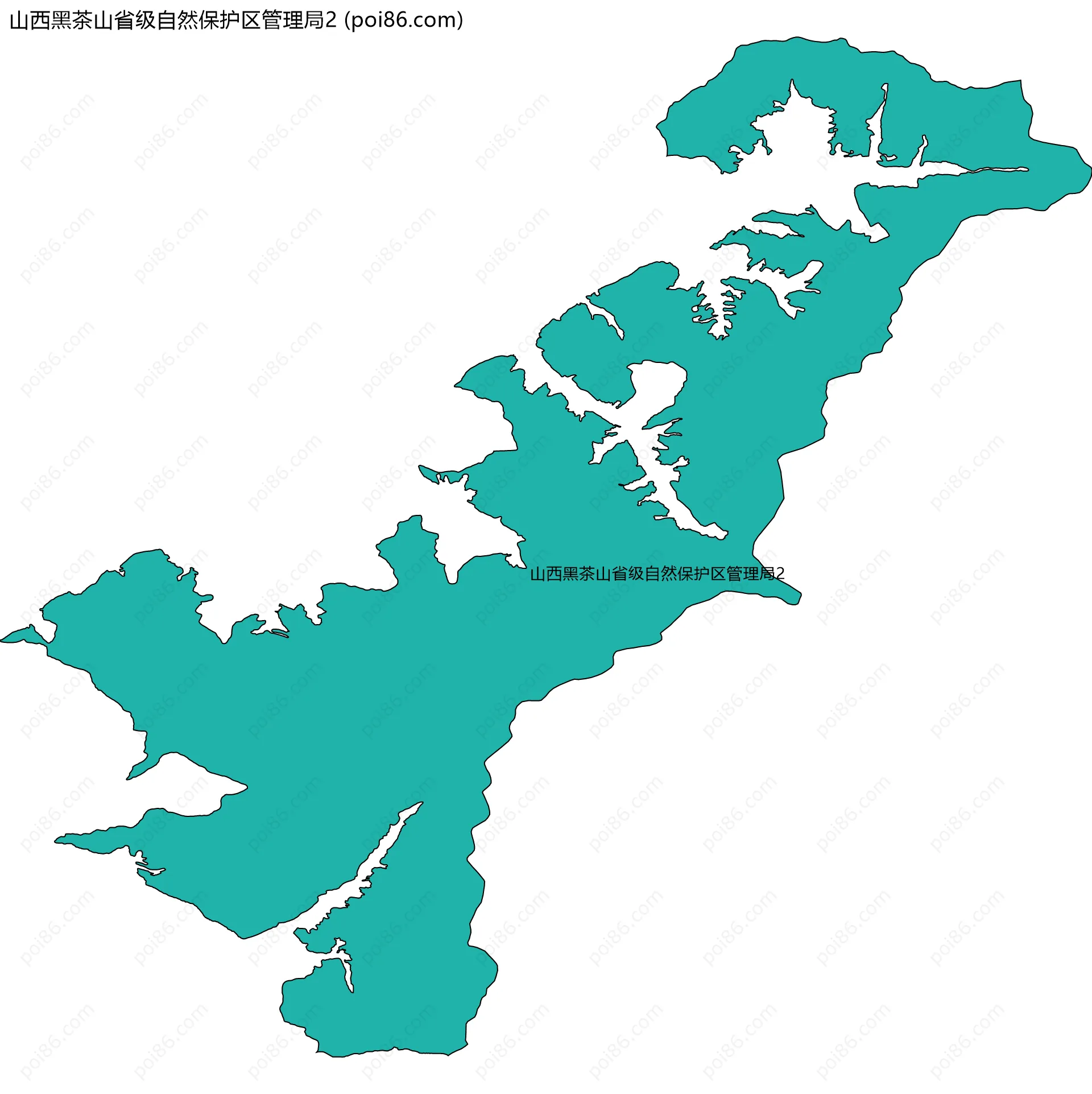 山西黑茶山省级自然保护区管理局2边界地图