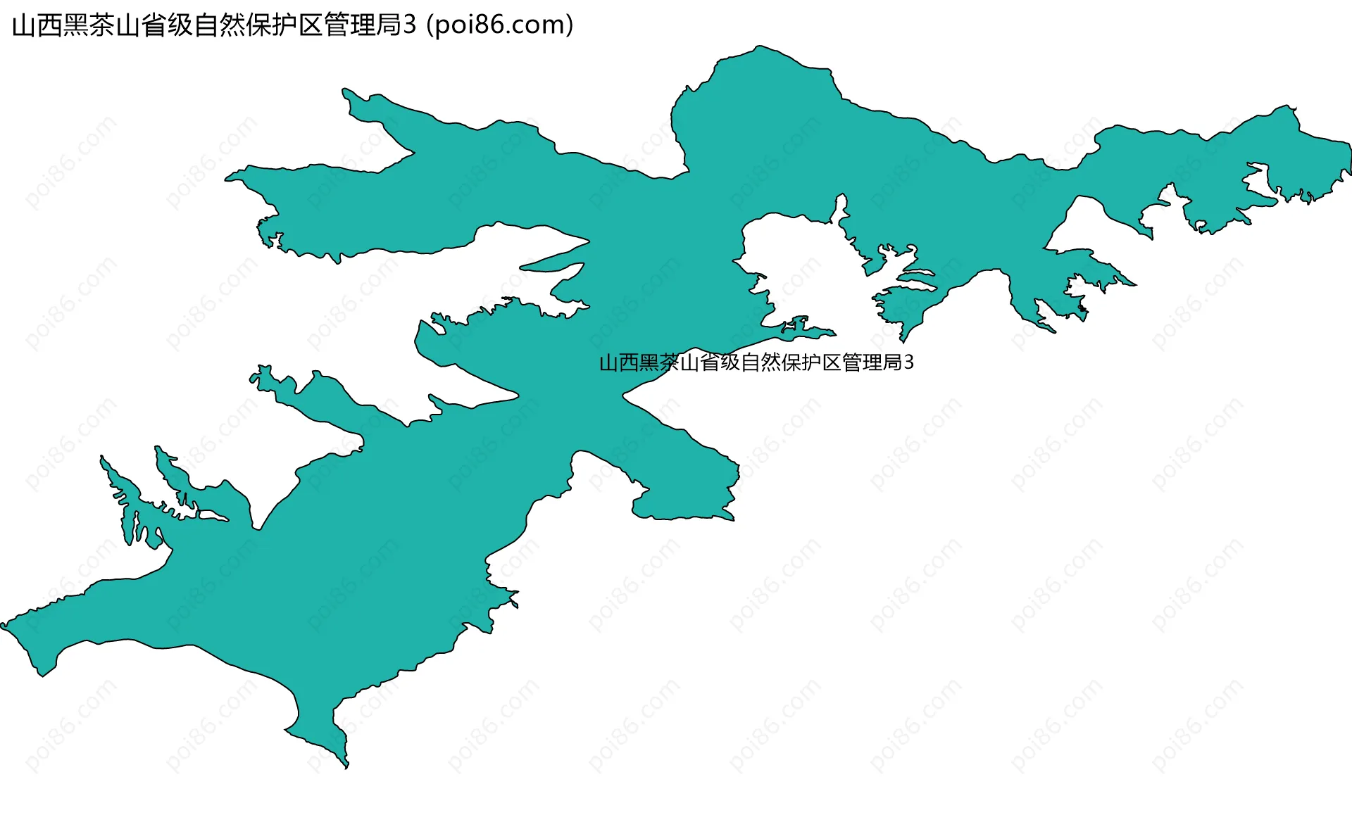 山西黑茶山省级自然保护区管理局3边界地图