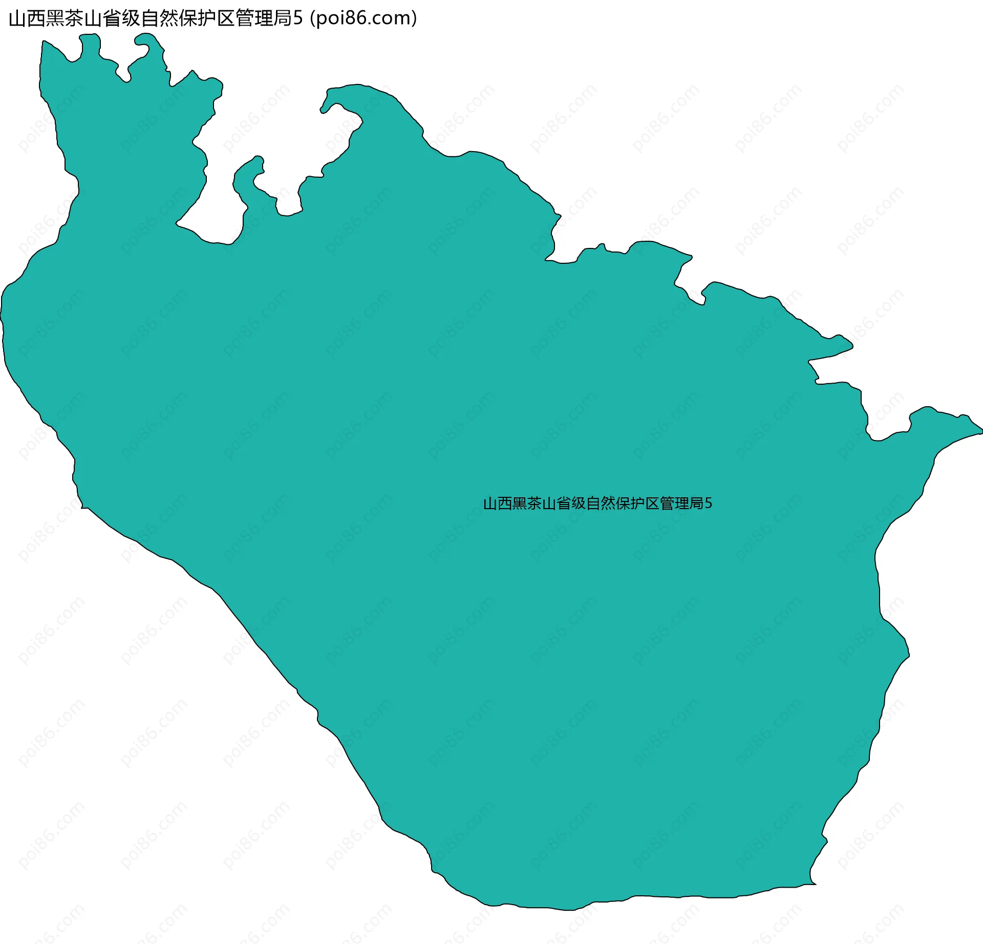 山西黑茶山省级自然保护区管理局5边界地图