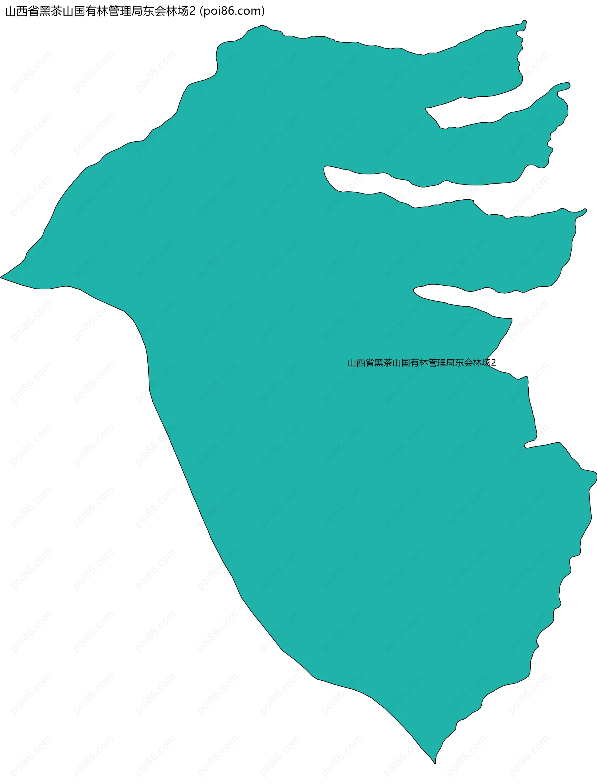 山西省黑茶山国有林管理局东会林场2边界地图