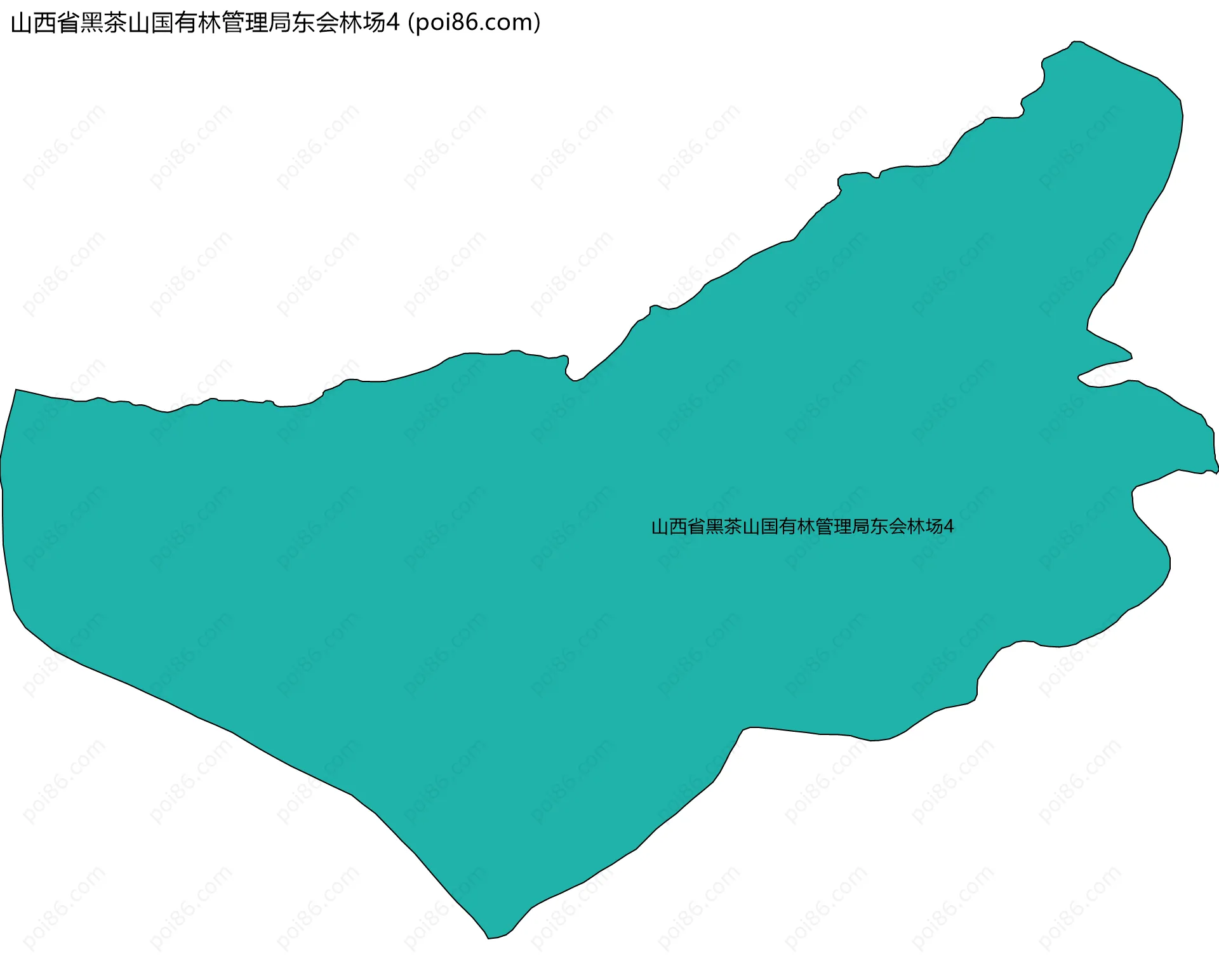 山西省黑茶山国有林管理局东会林场4边界地图
