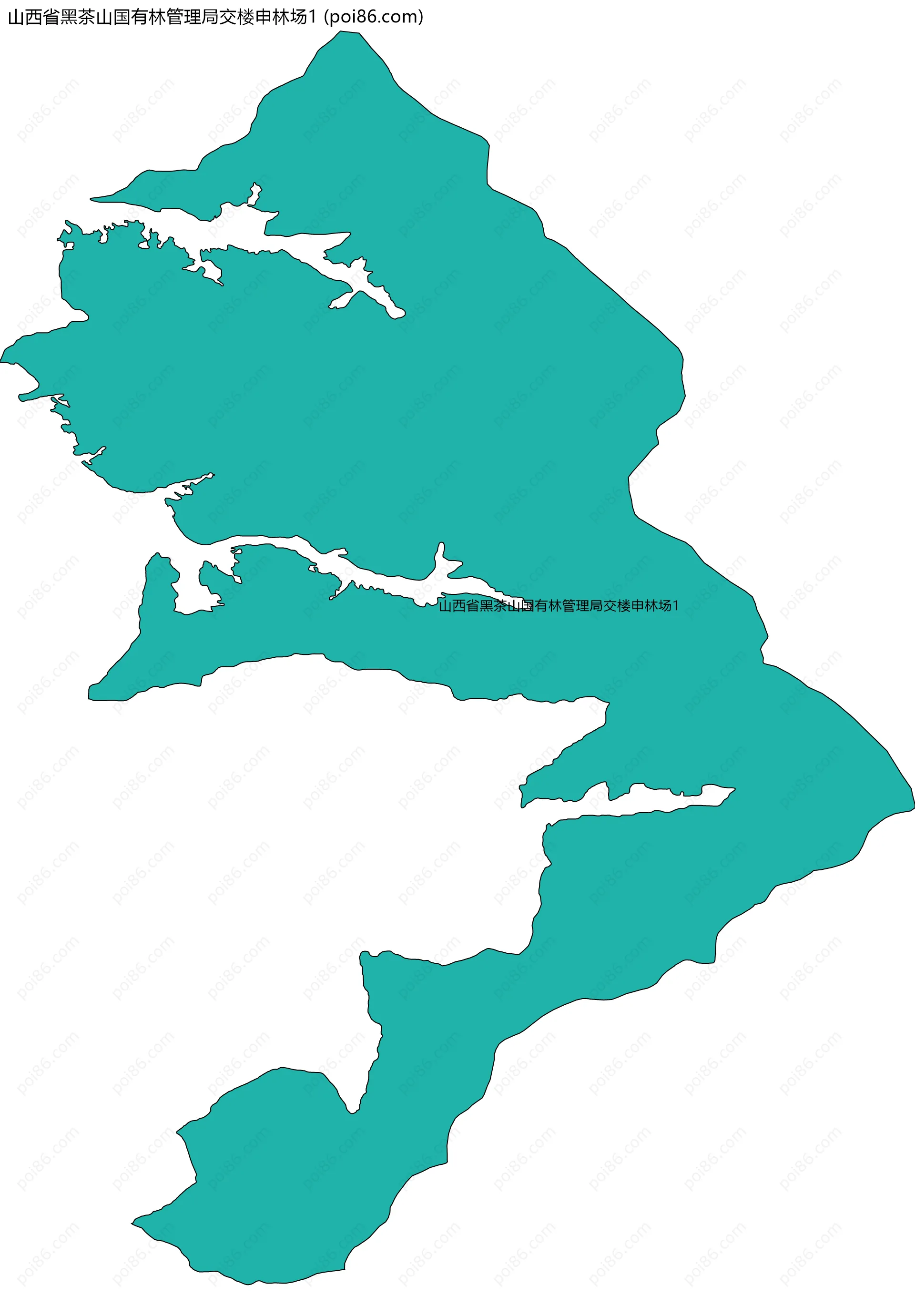 山西省黑茶山国有林管理局交楼申林场1边界地图
