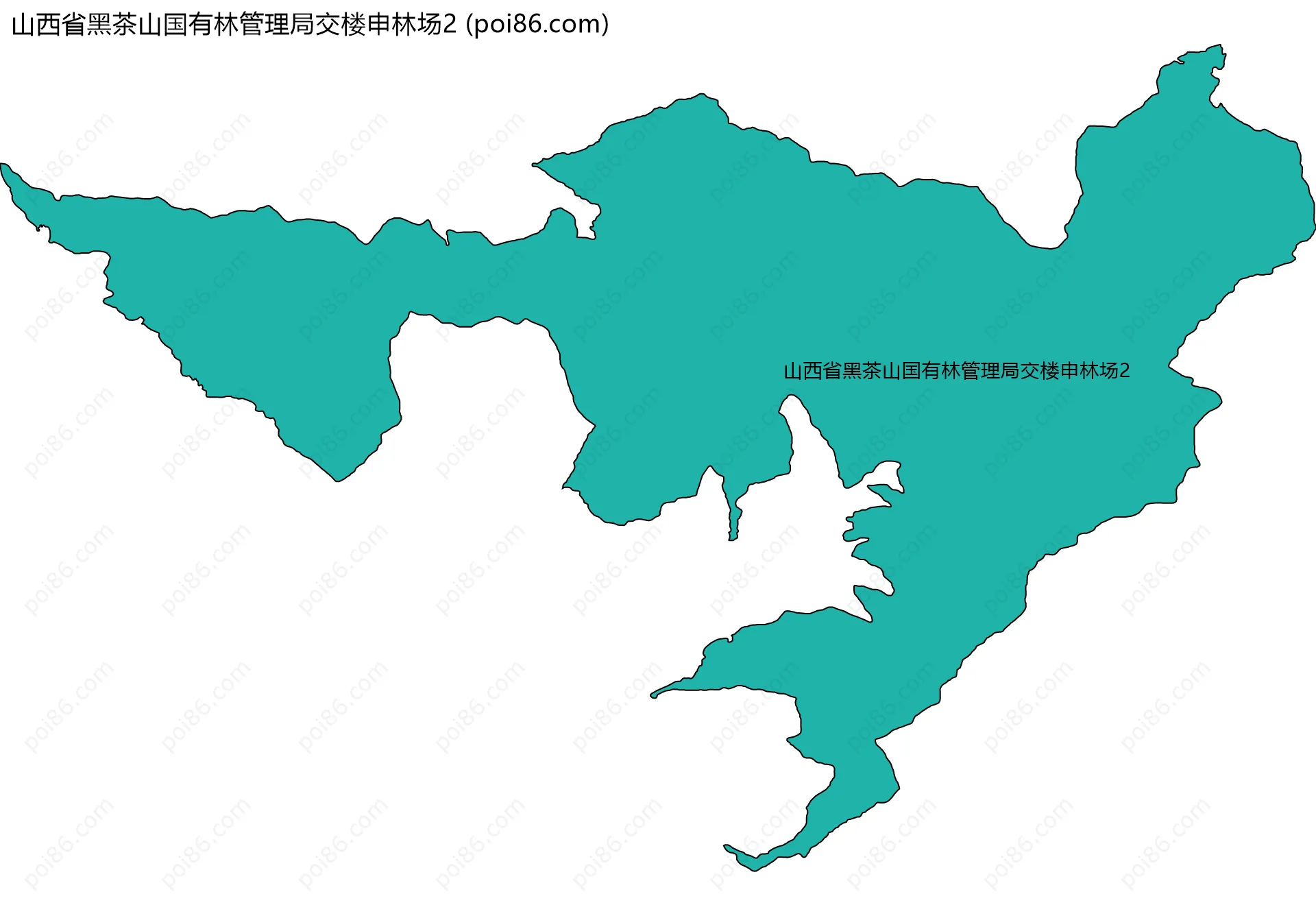 山西省黑茶山国有林管理局交楼申林场2边界地图