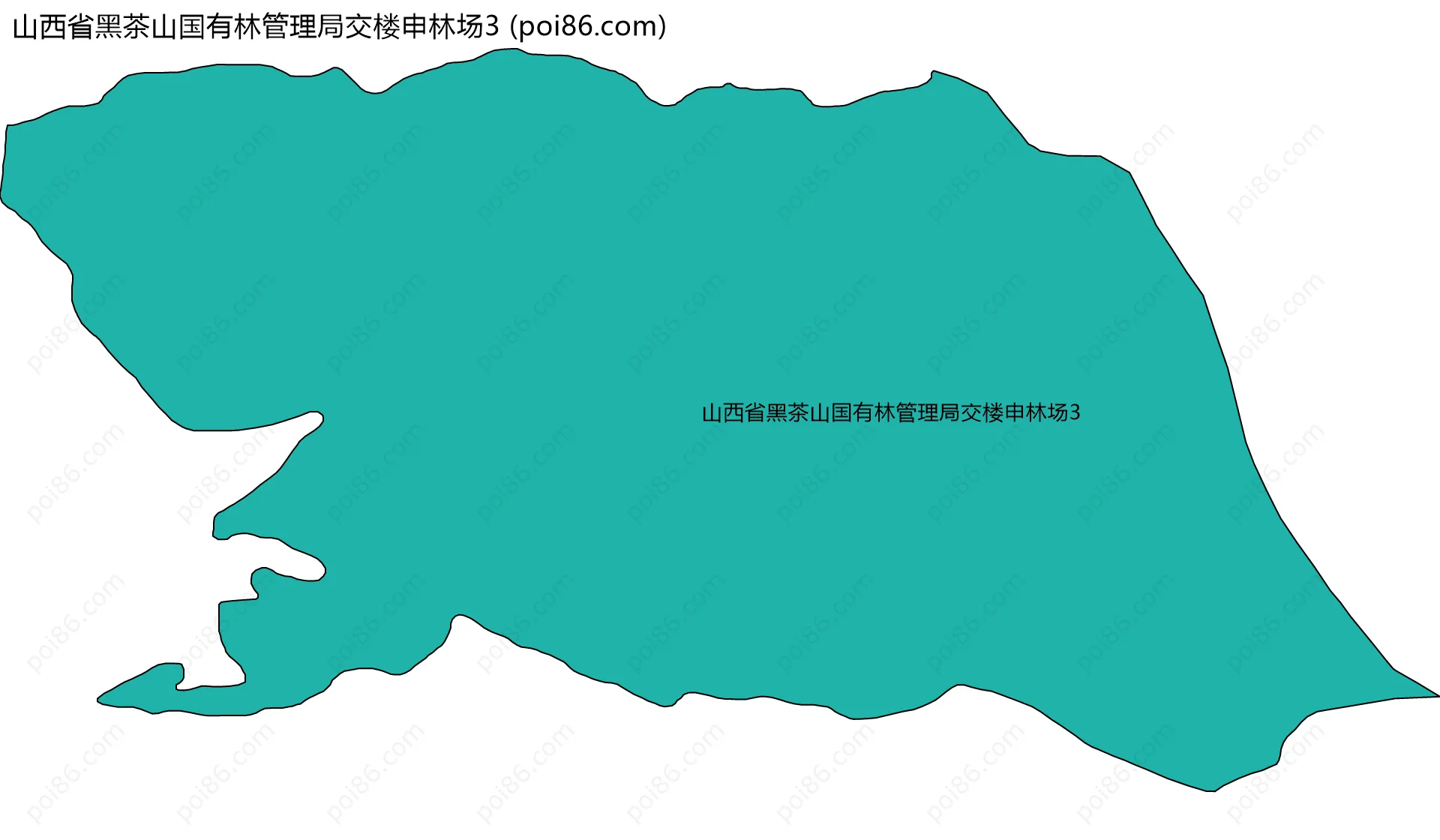 山西省黑茶山国有林管理局交楼申林场3边界地图
