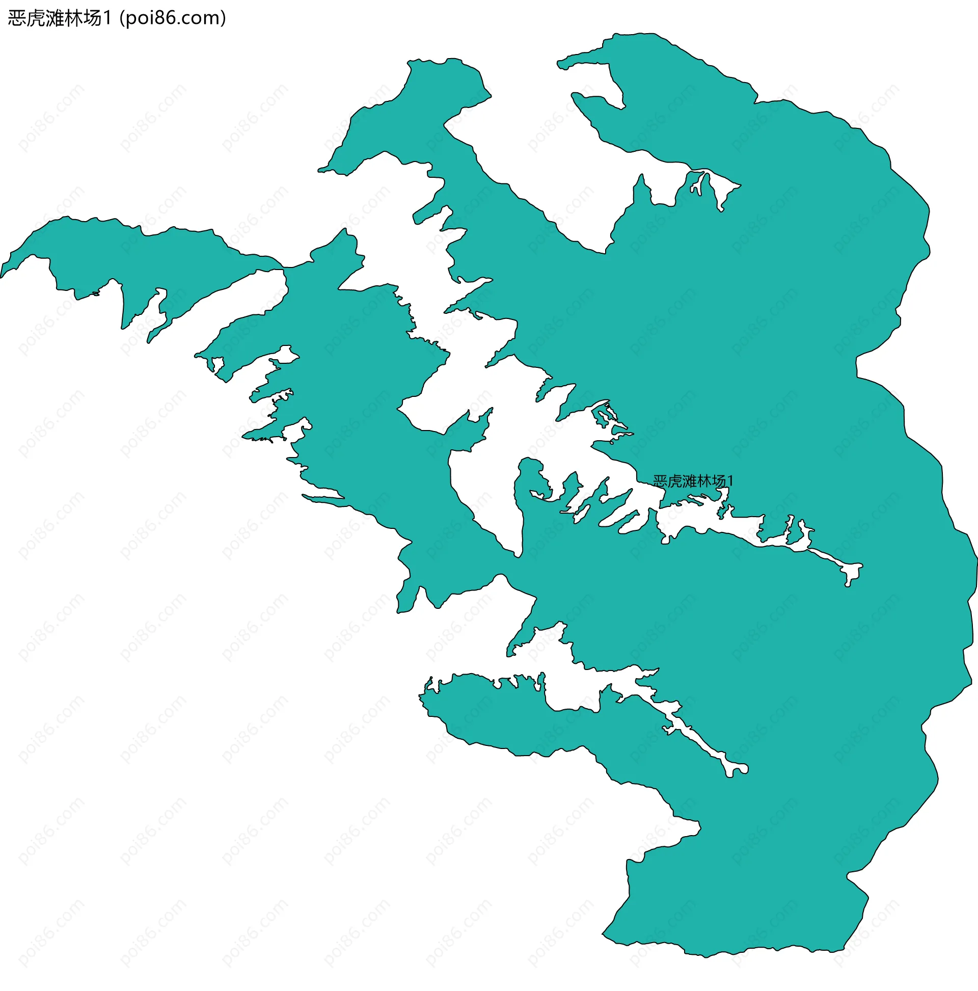 恶虎滩林场1边界地图