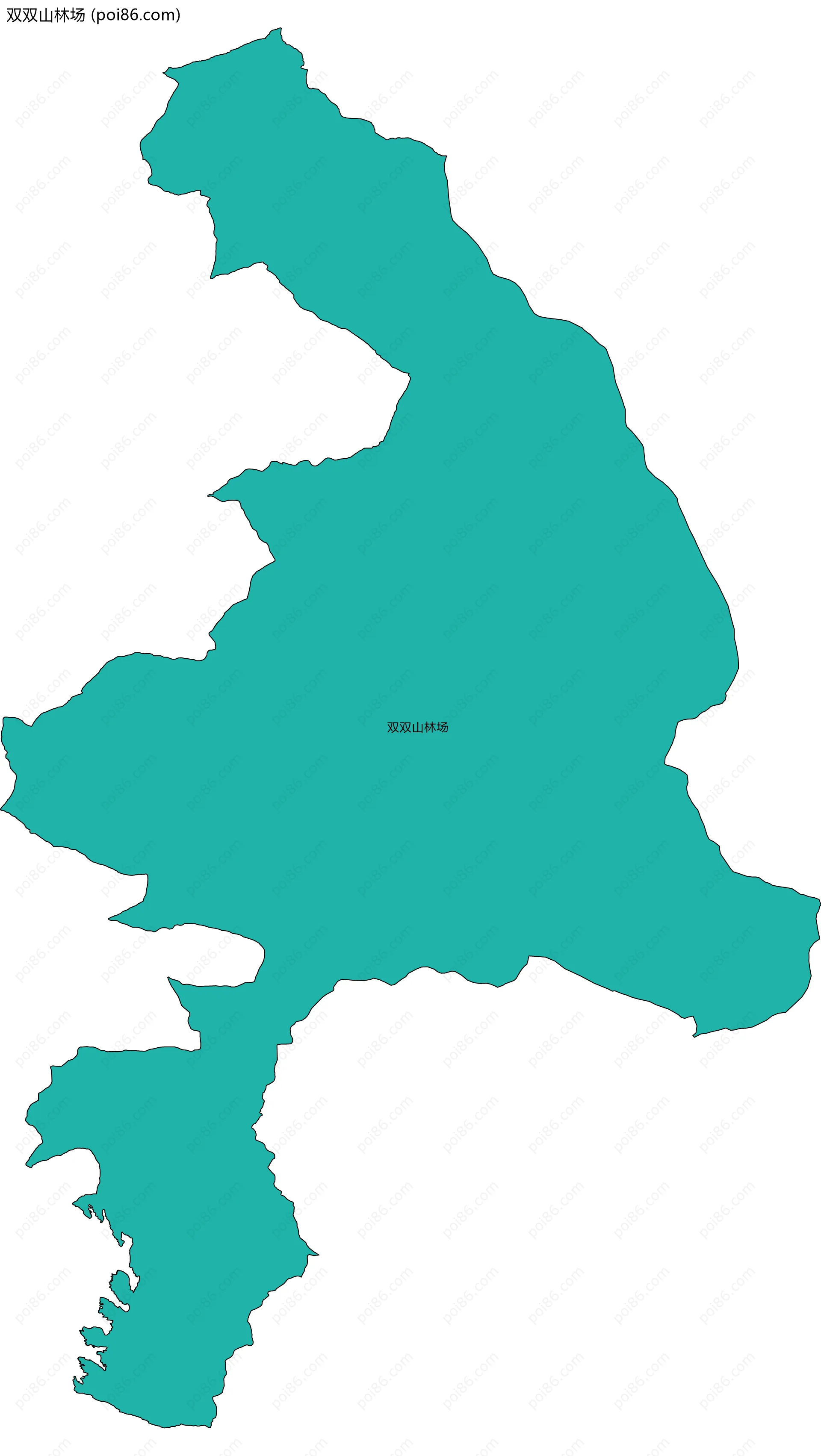 双双山林场边界地图