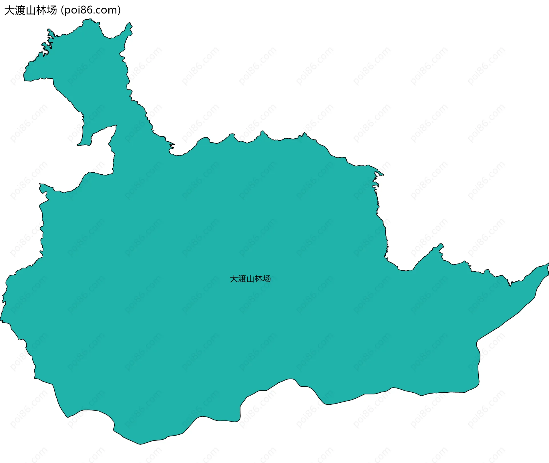大渡山林场边界地图