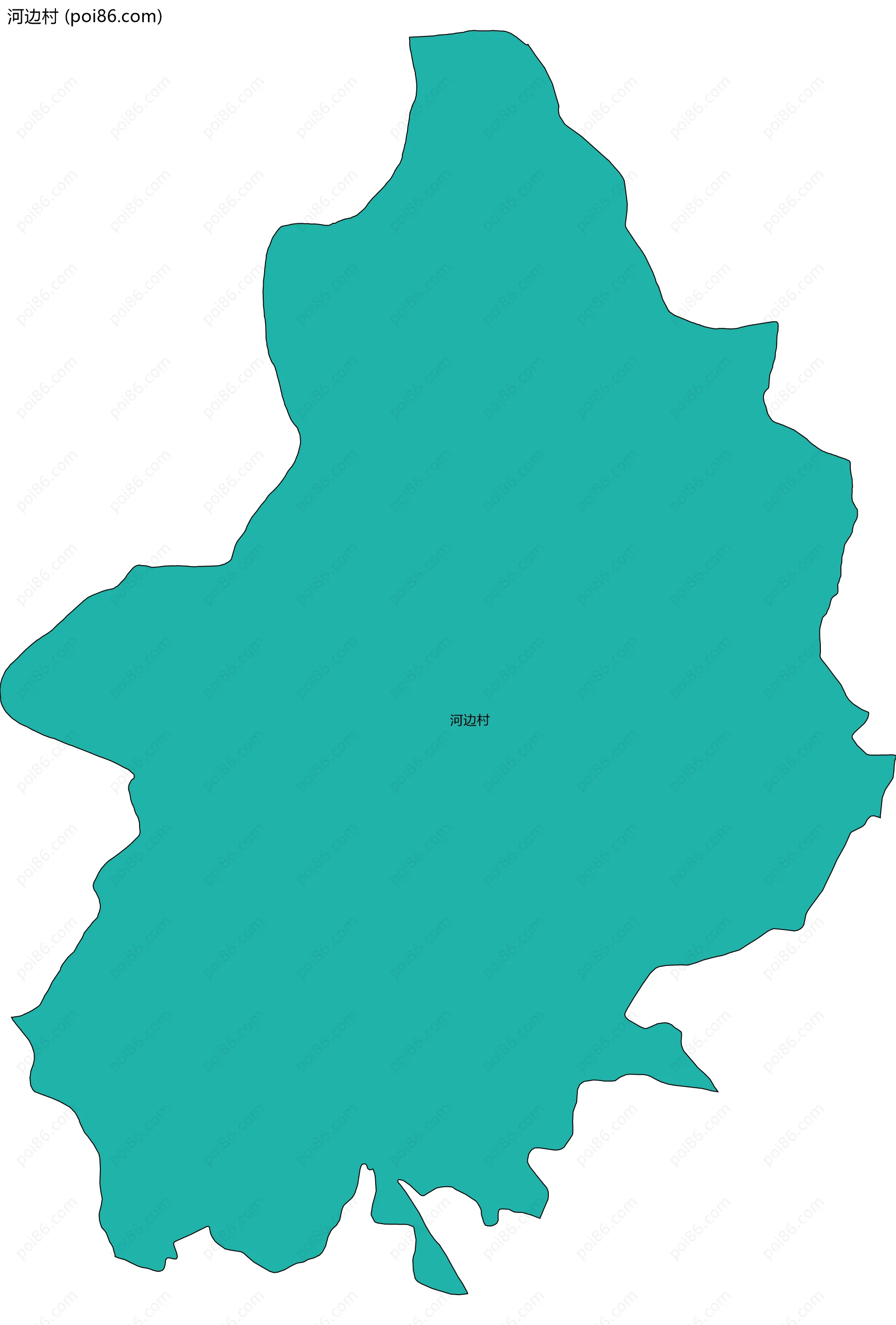 河边村边界地图