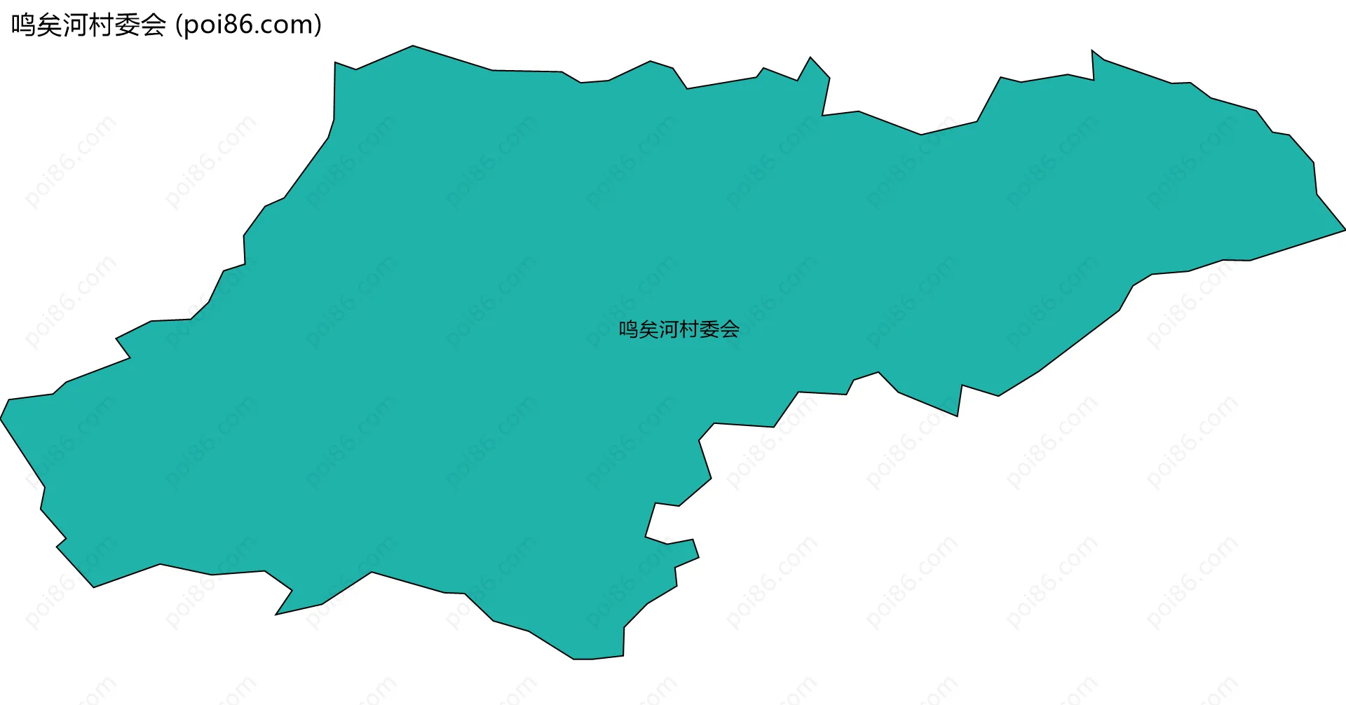 鸣矣河村委会边界地图