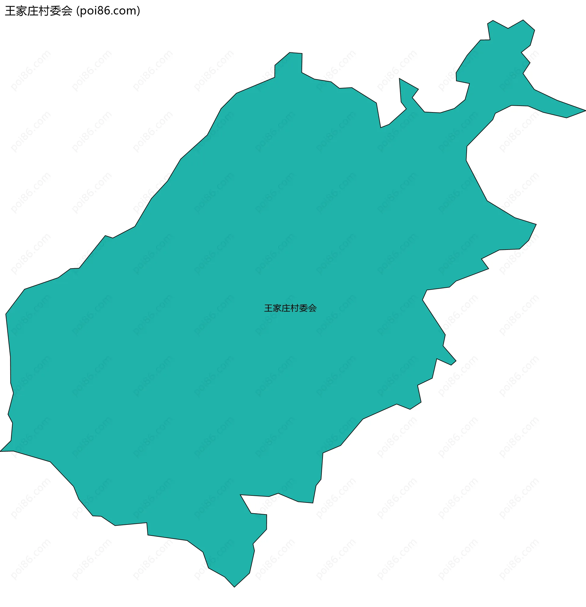 王家庄村委会边界地图