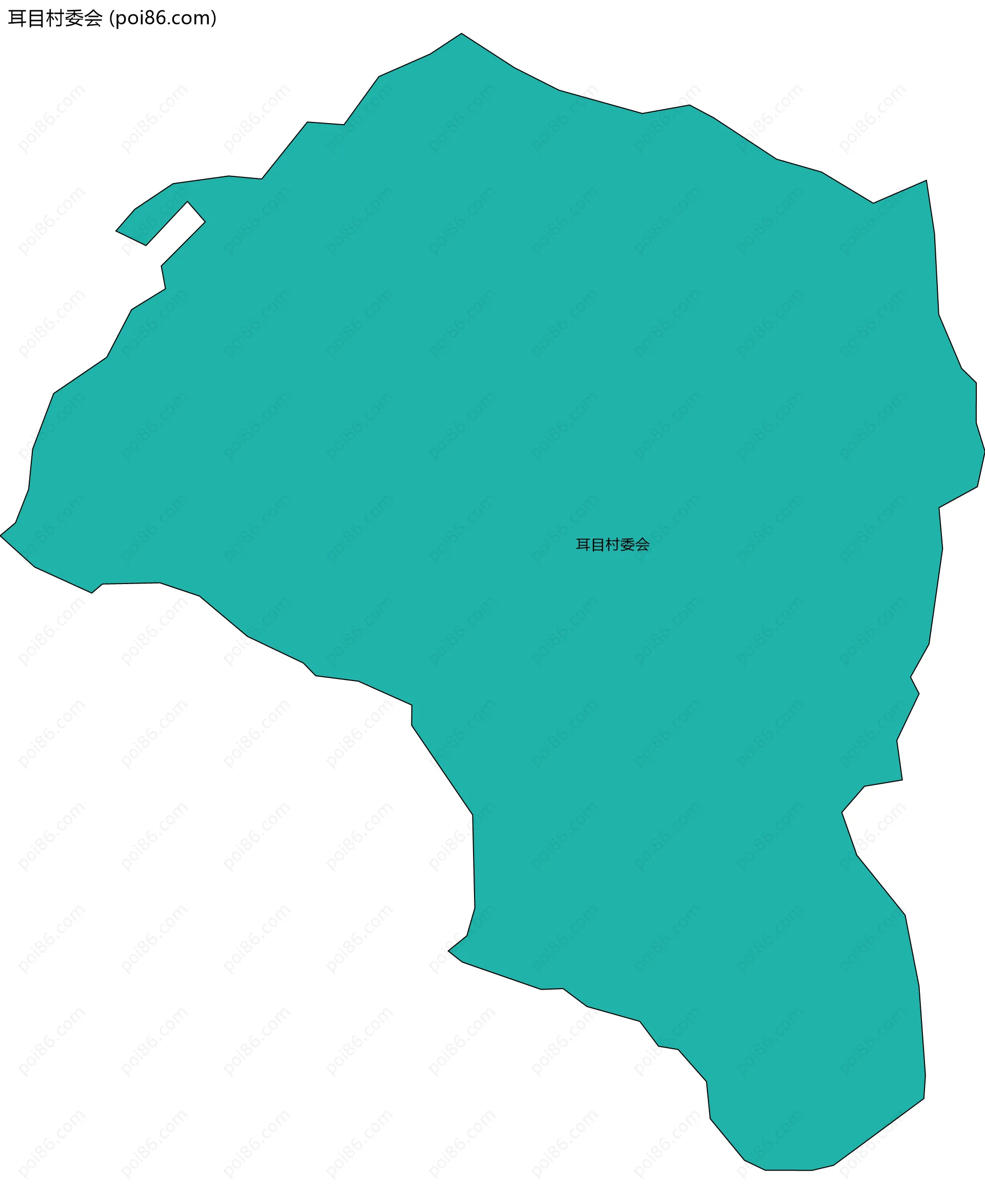耳目村委会边界地图
