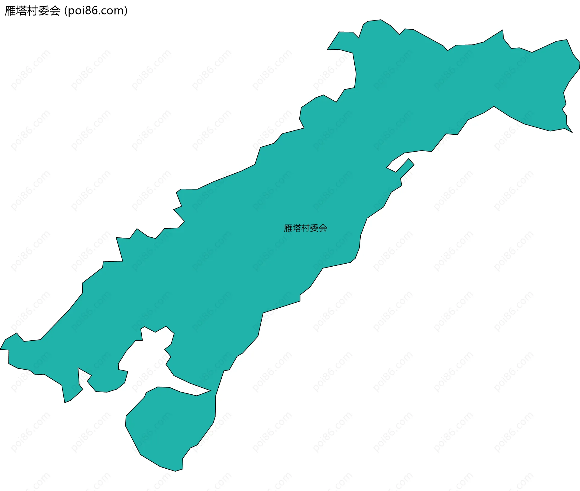 雁塔村委会边界地图
