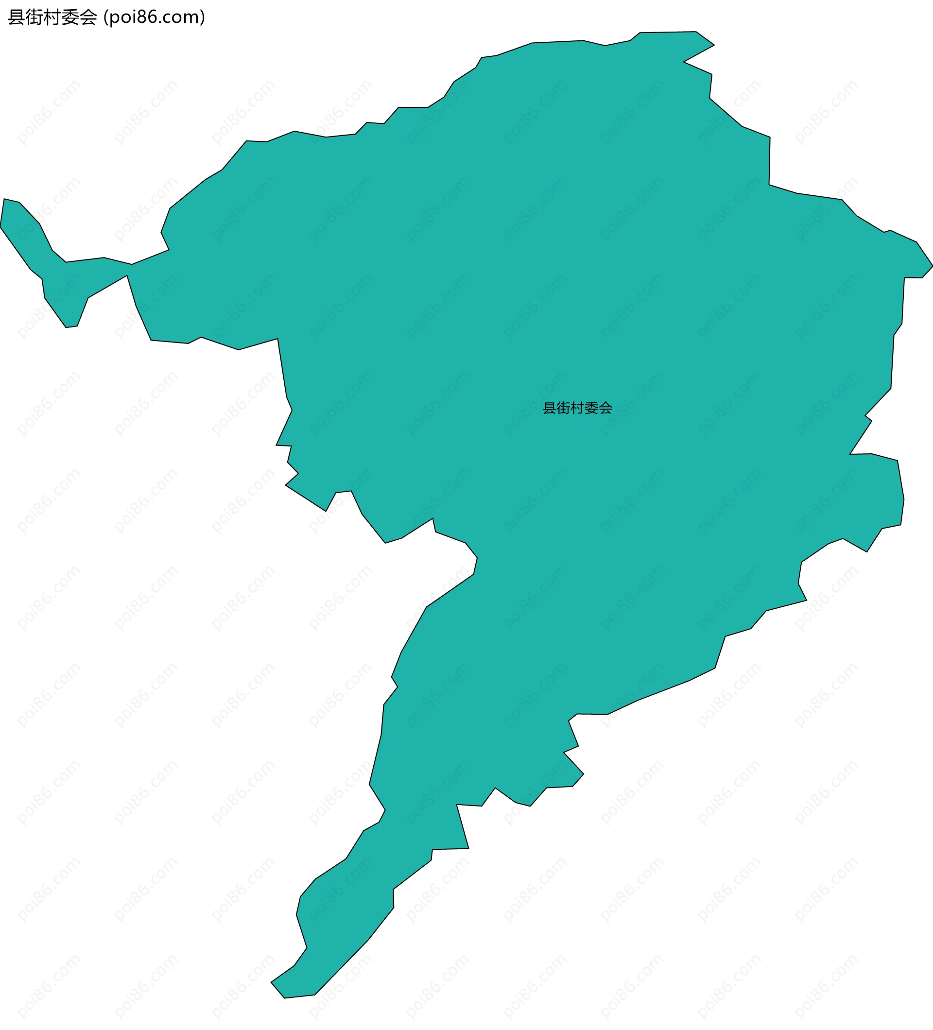 县街村委会边界地图