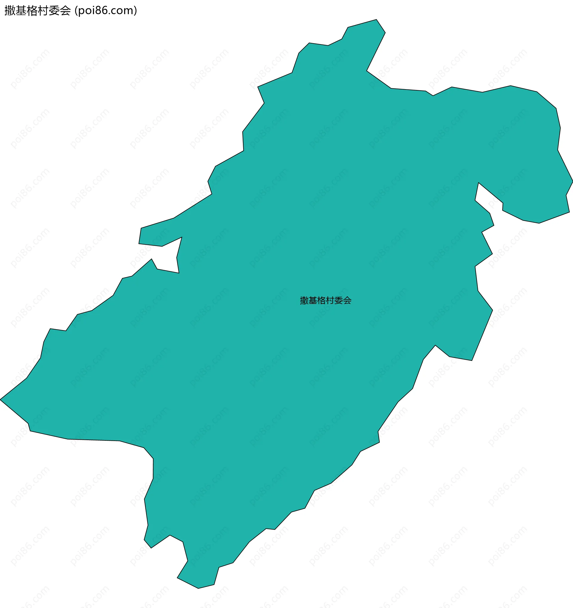 撒基格村委会边界地图