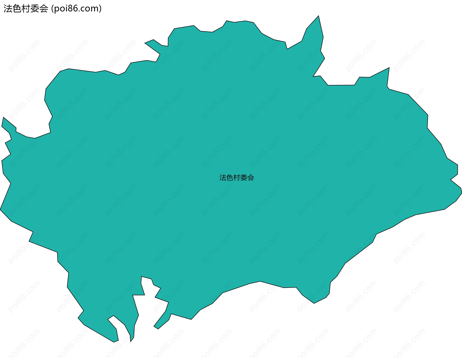 法色村委会边界地图