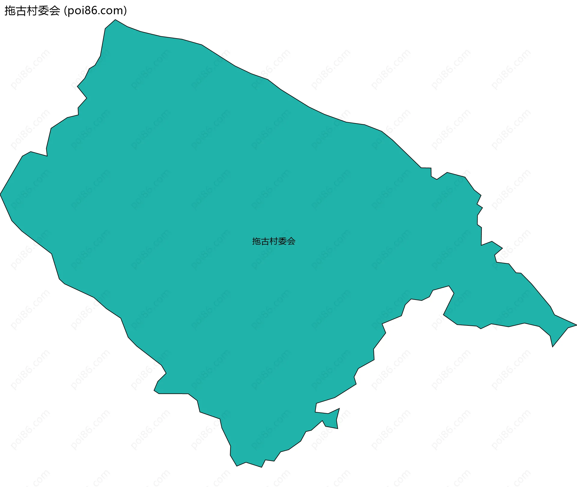 拖古村委会边界地图