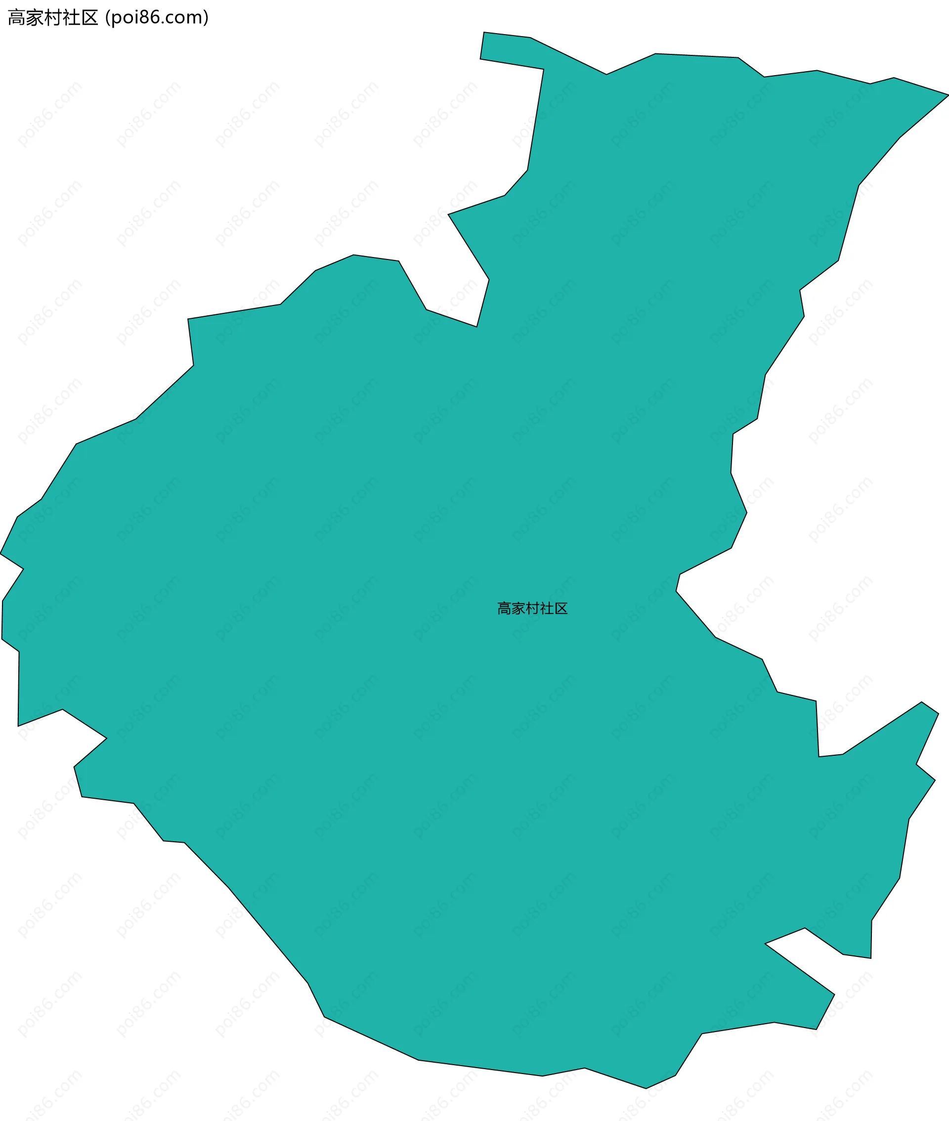 高家村社区边界地图