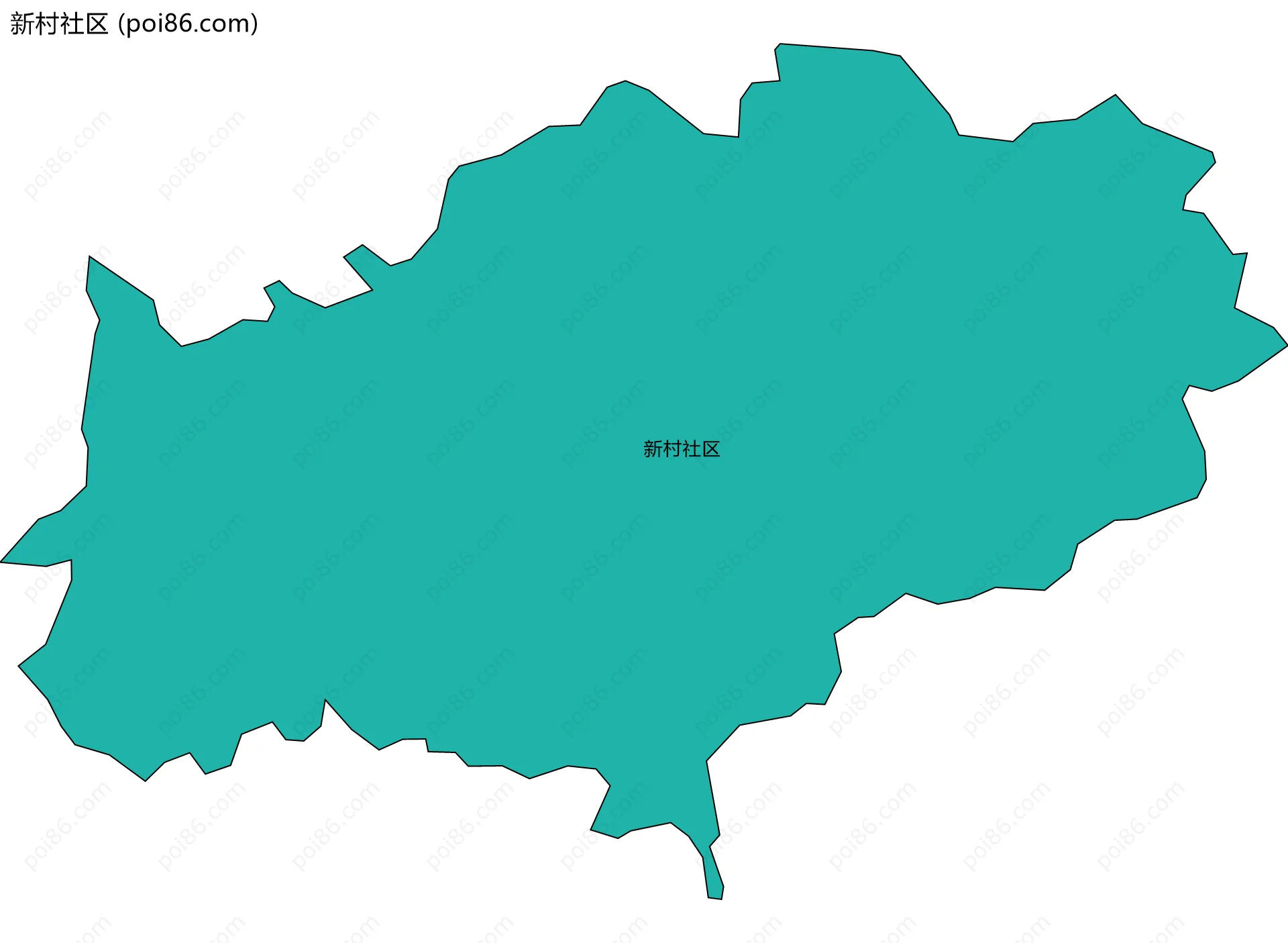 新村社区边界地图
