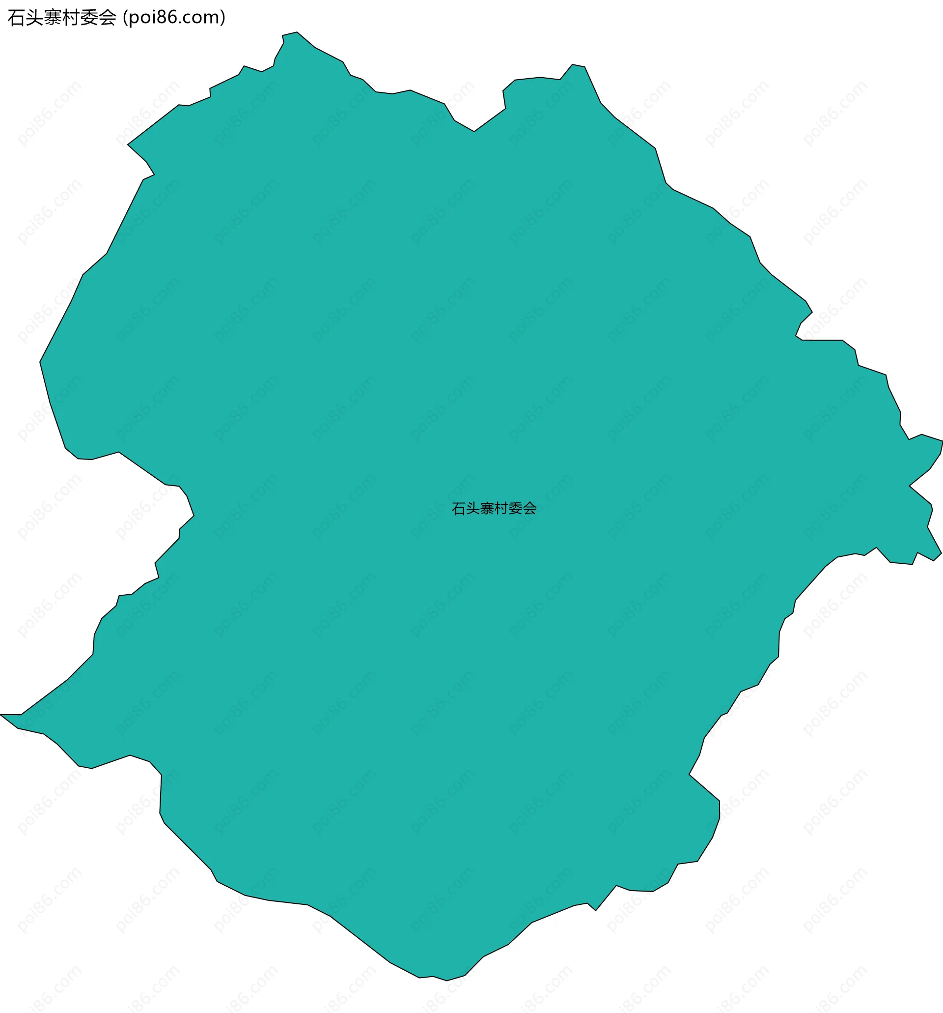 石头寨村委会边界地图