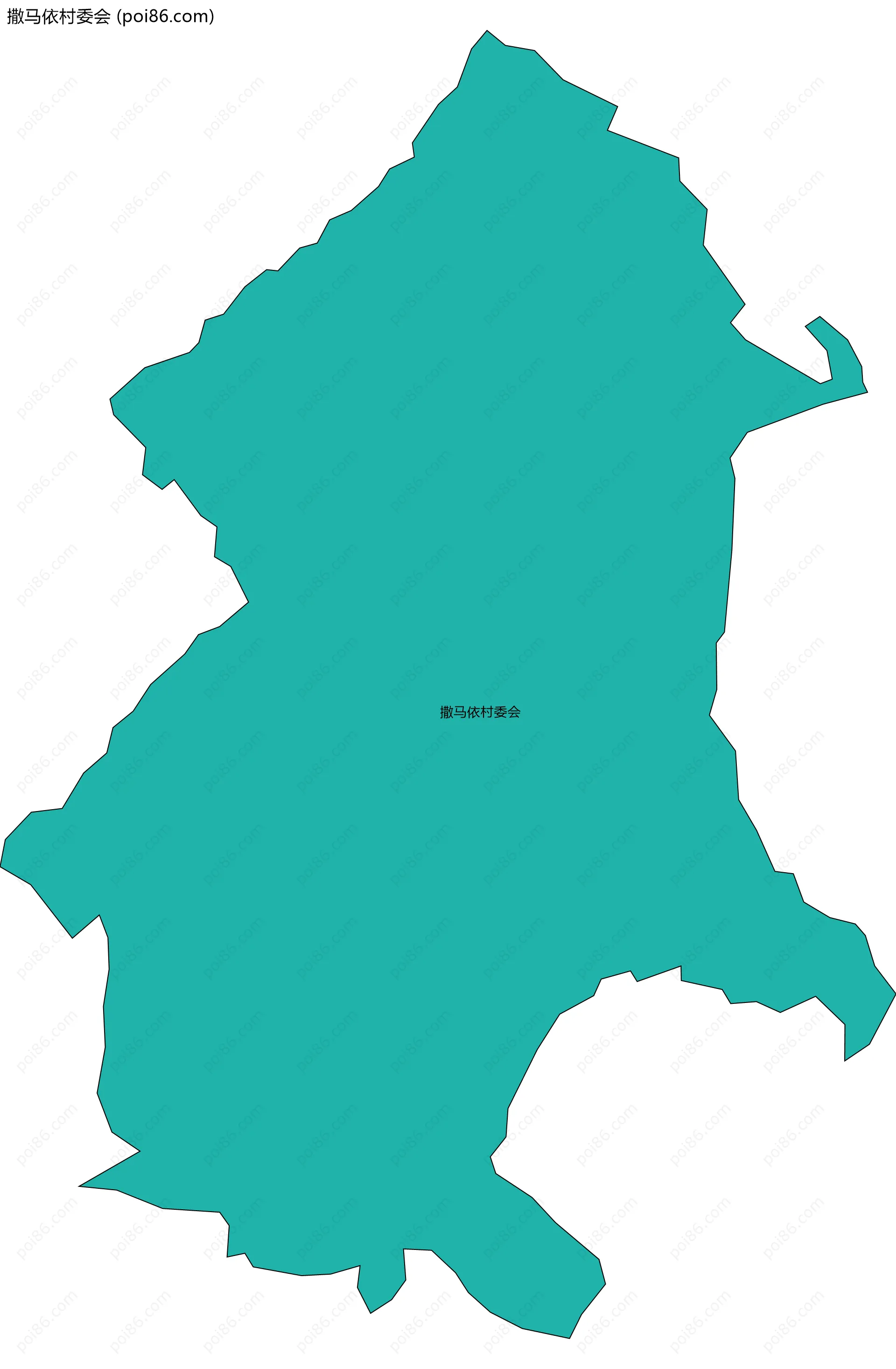 撒马依村委会边界地图