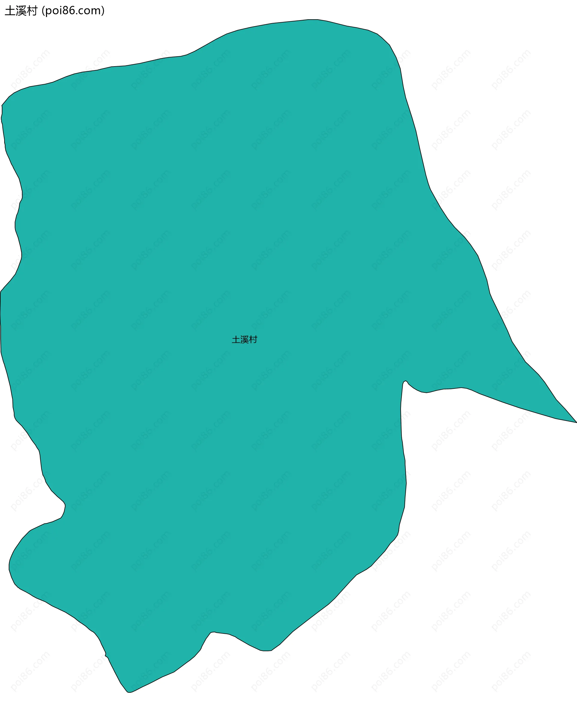 土溪村边界地图