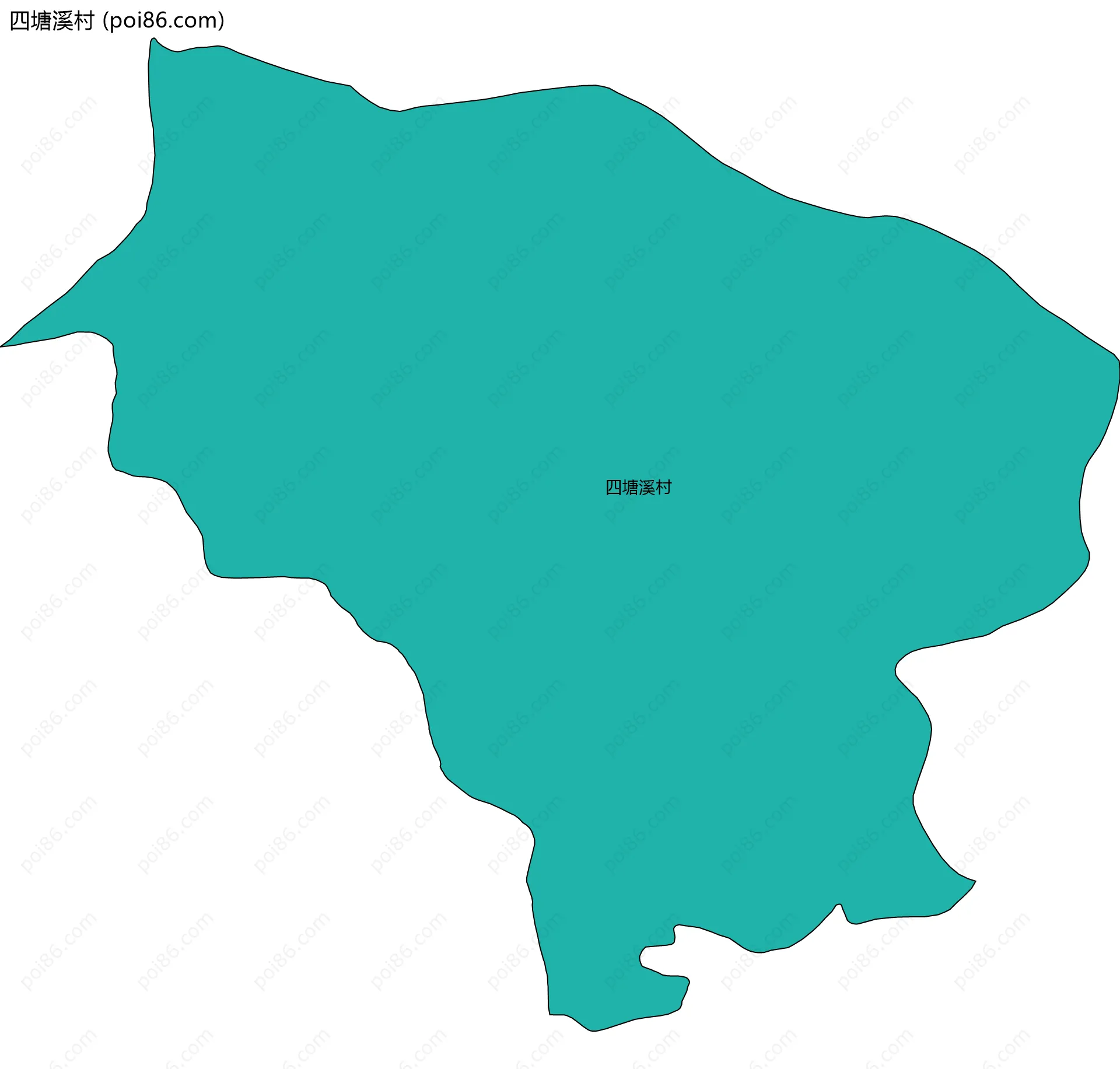 四塘溪村边界地图