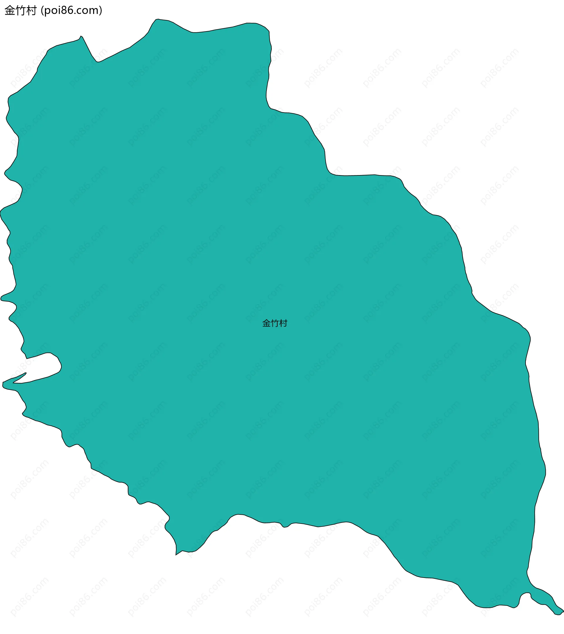 金竹村边界地图