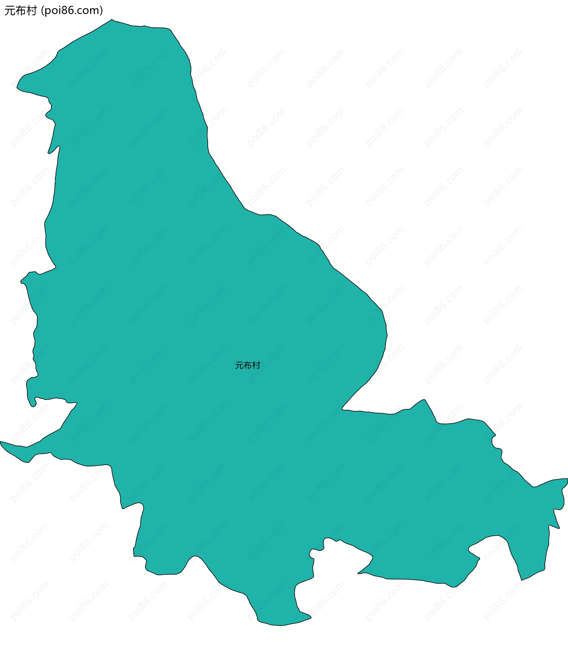 元布村边界地图