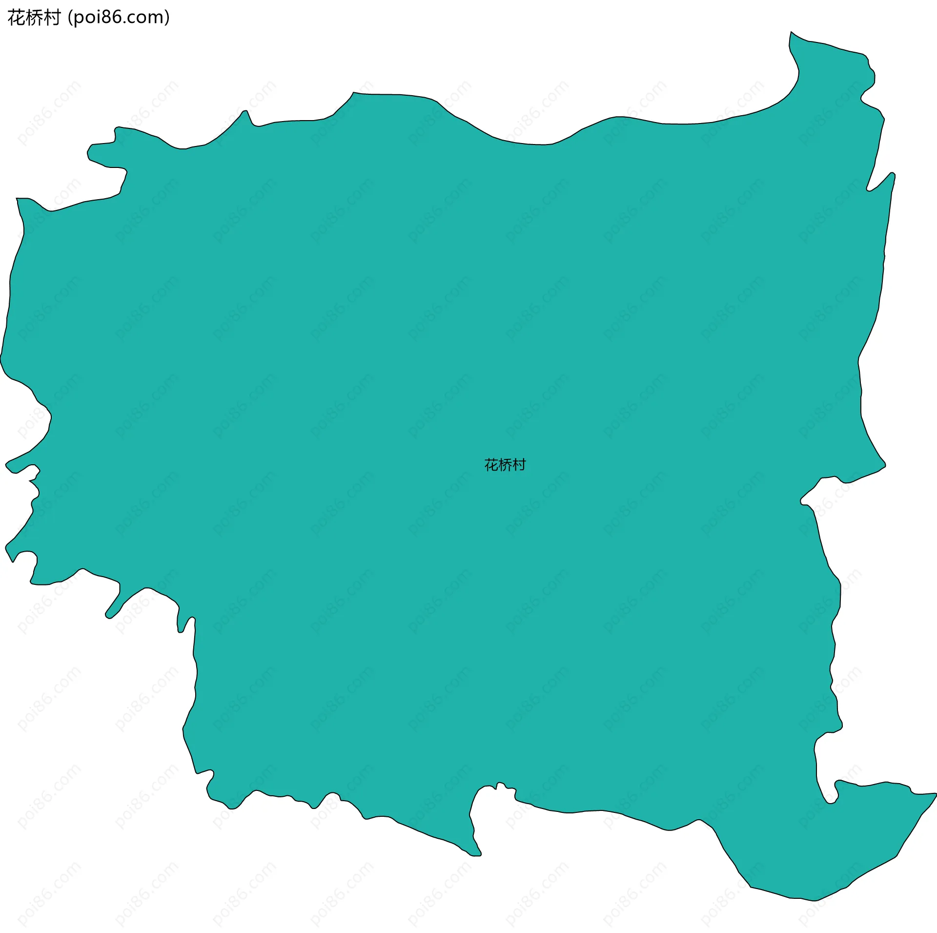 花桥村边界地图