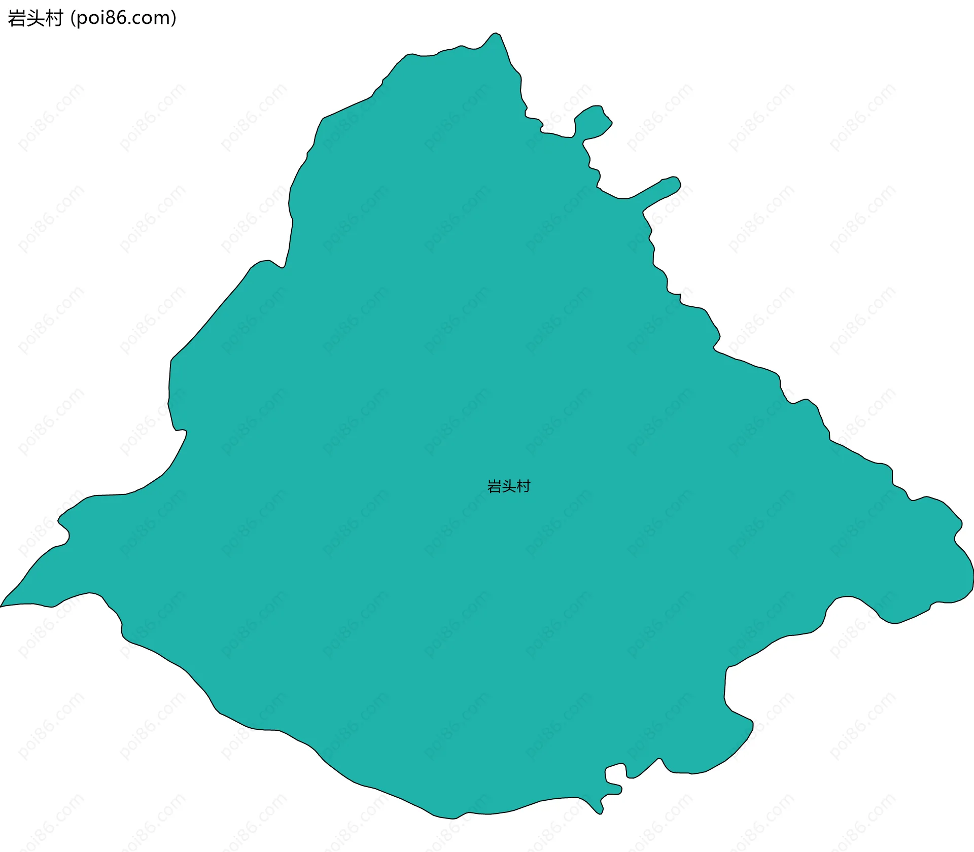 岩头村边界地图