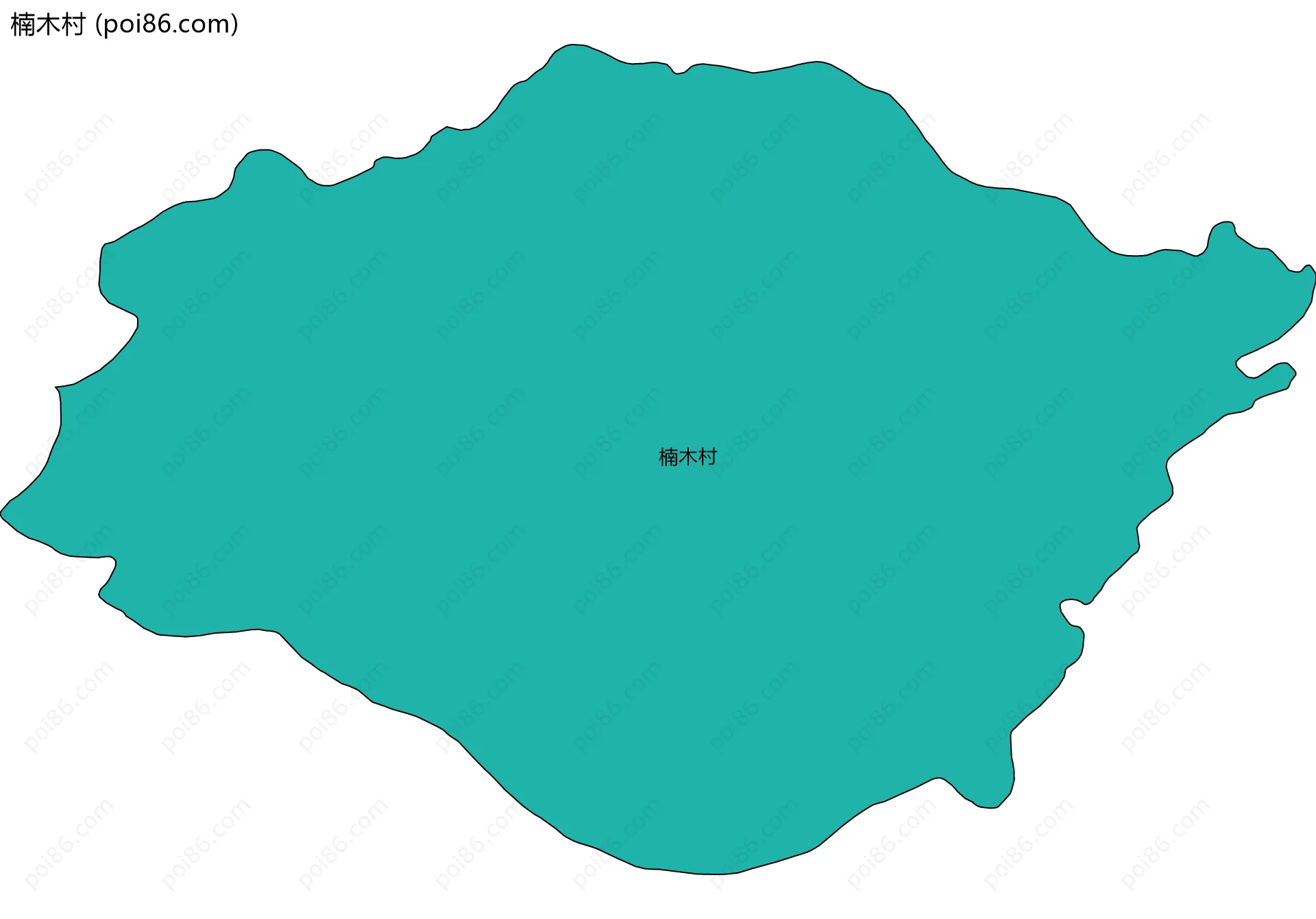 楠木村边界地图