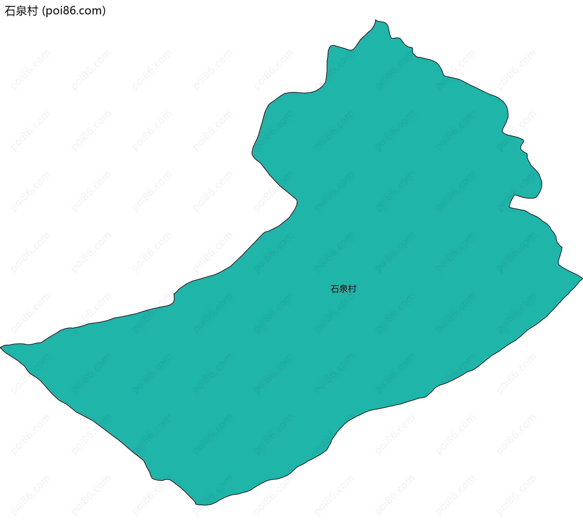石泉村边界地图