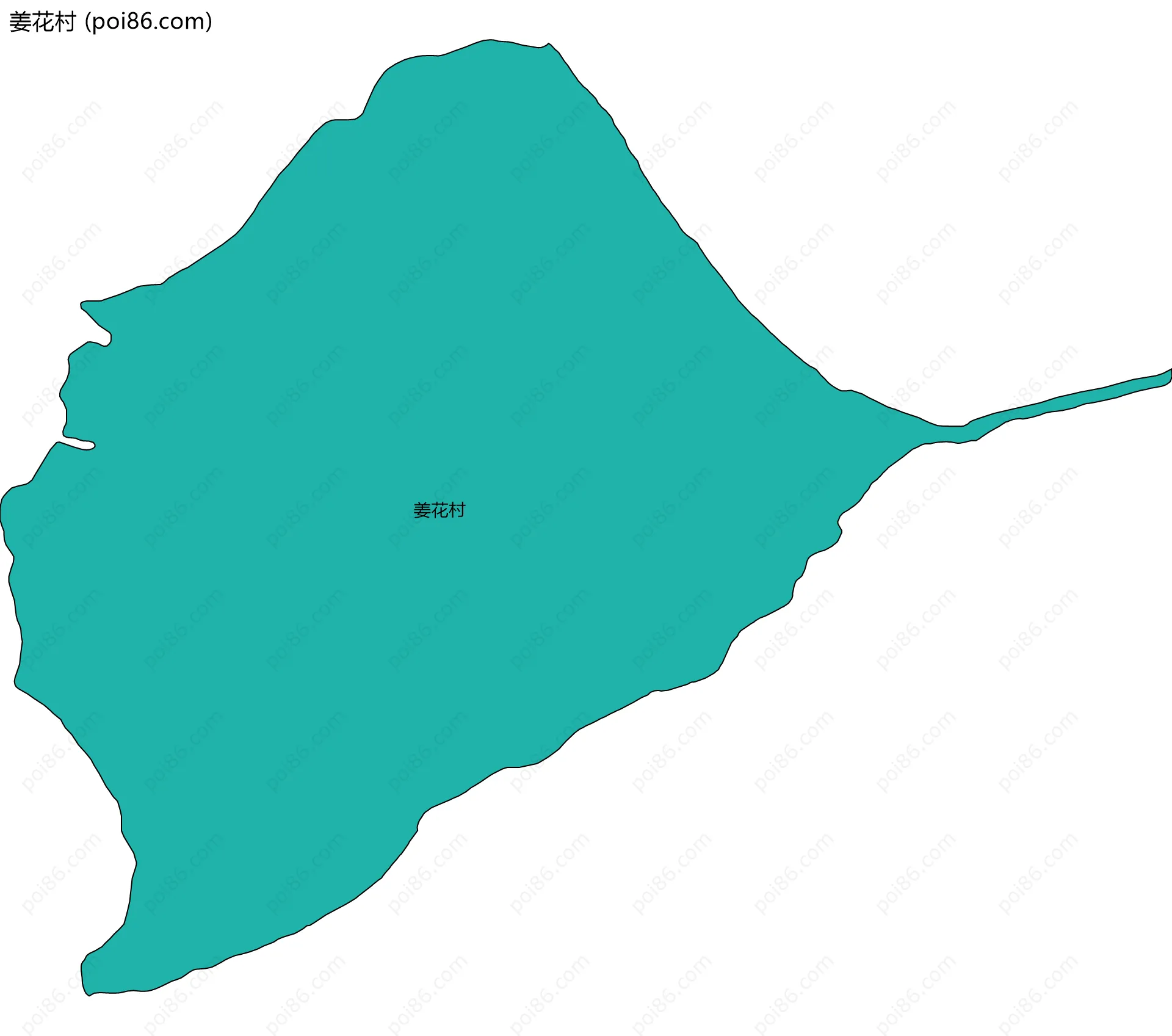 姜花村边界地图