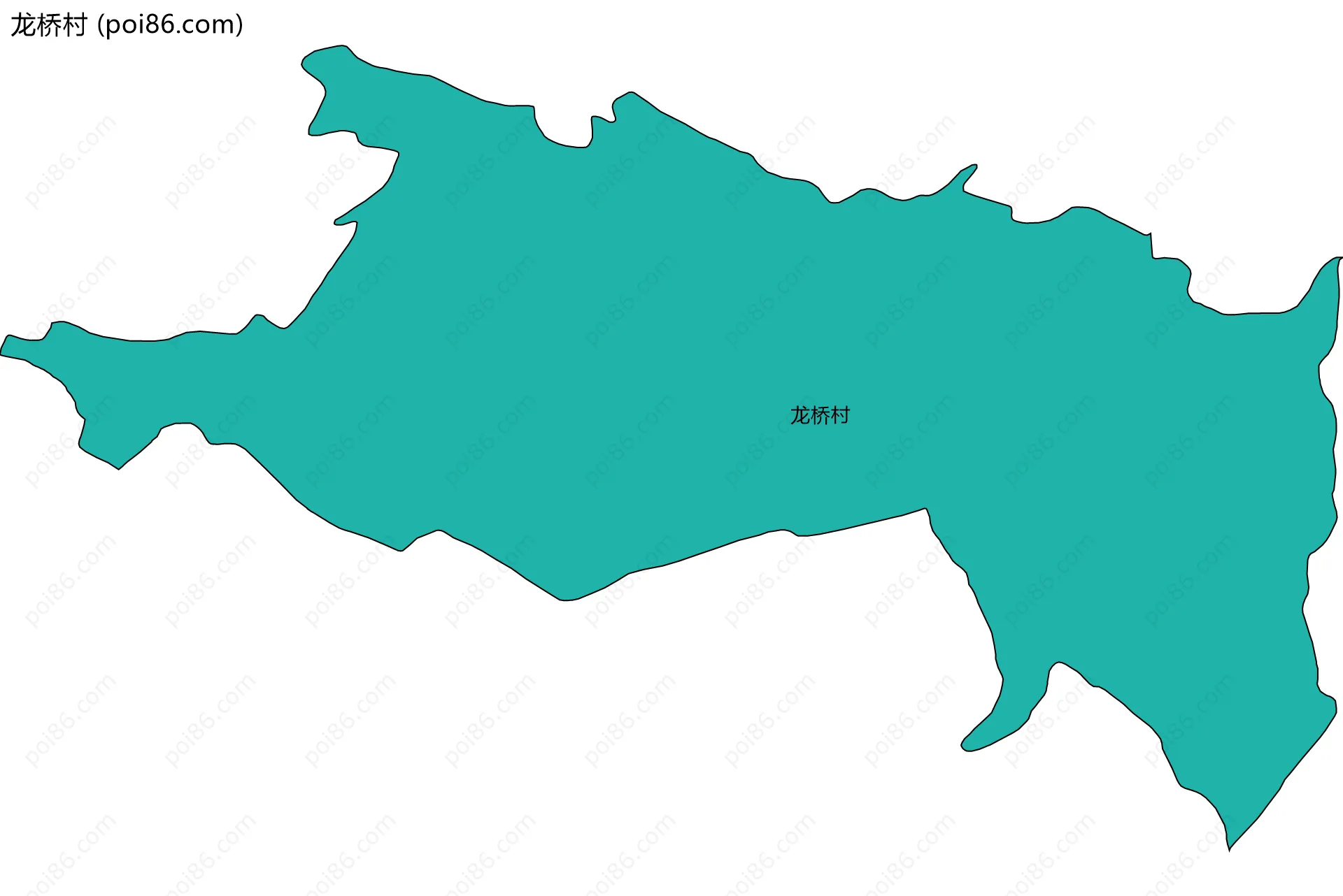 龙桥村边界地图