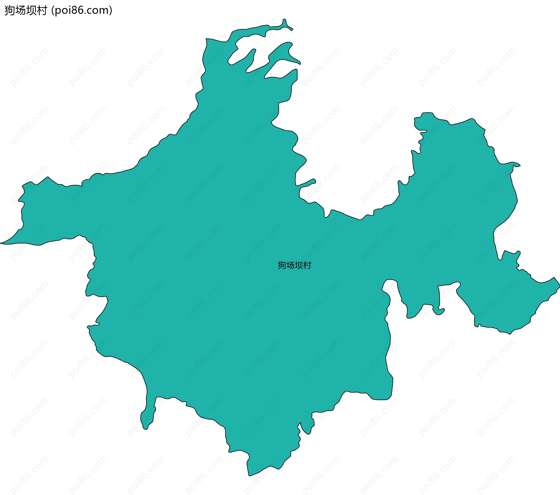 狗场坝村边界地图