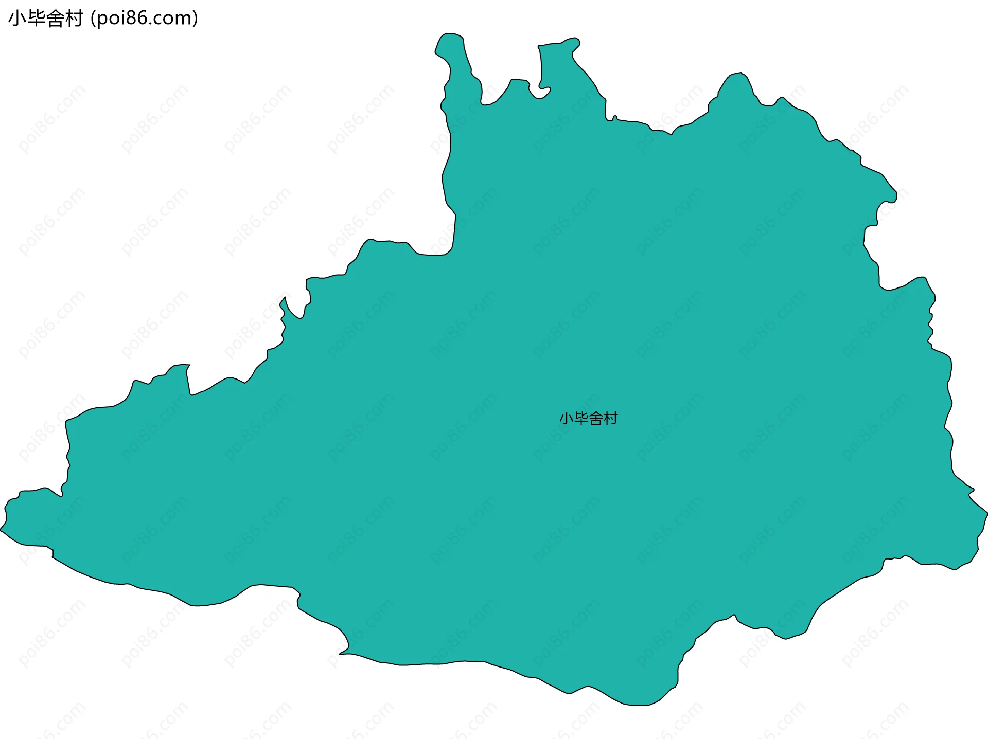 小毕舍村边界地图