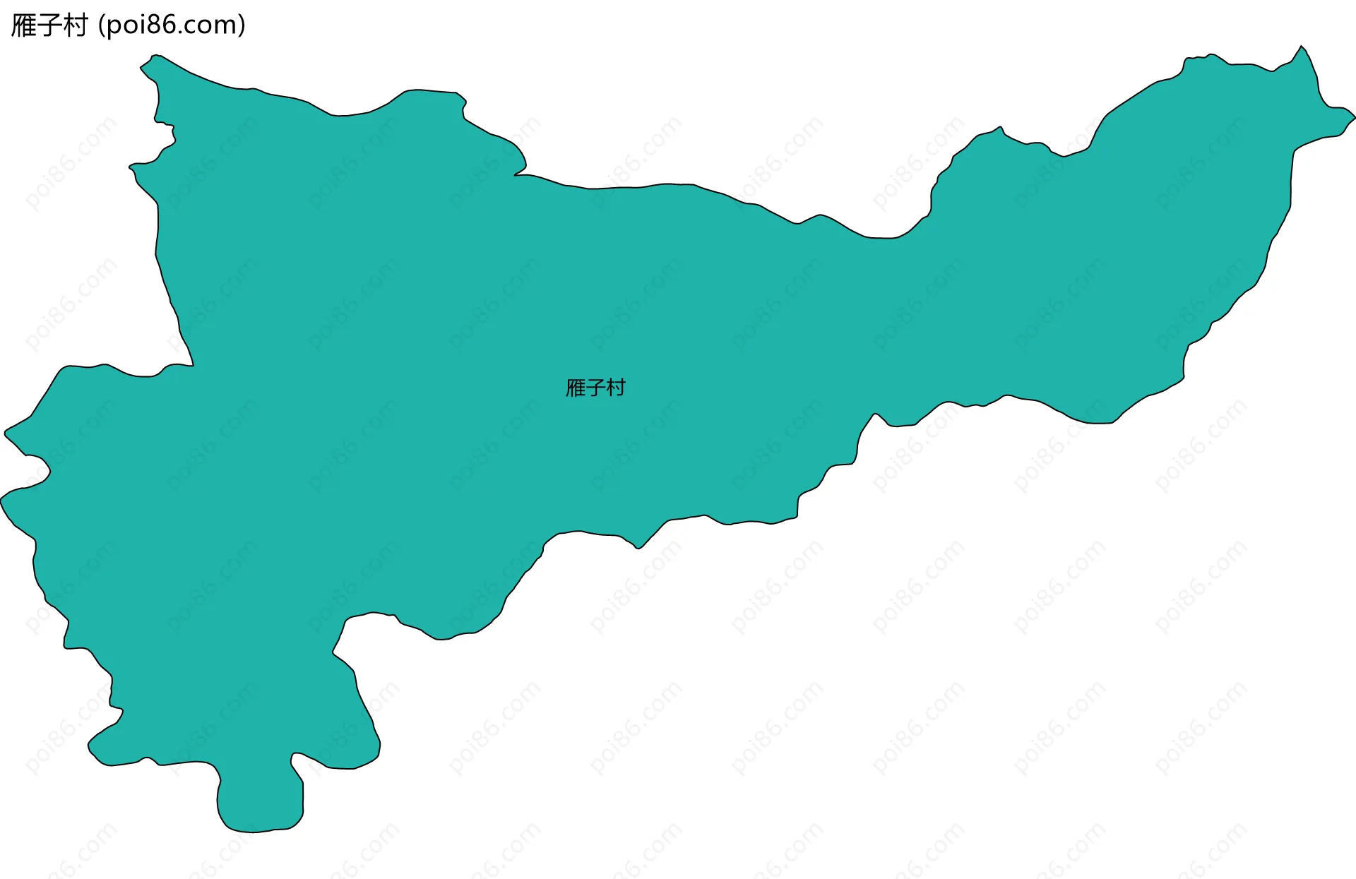 雁子村边界地图